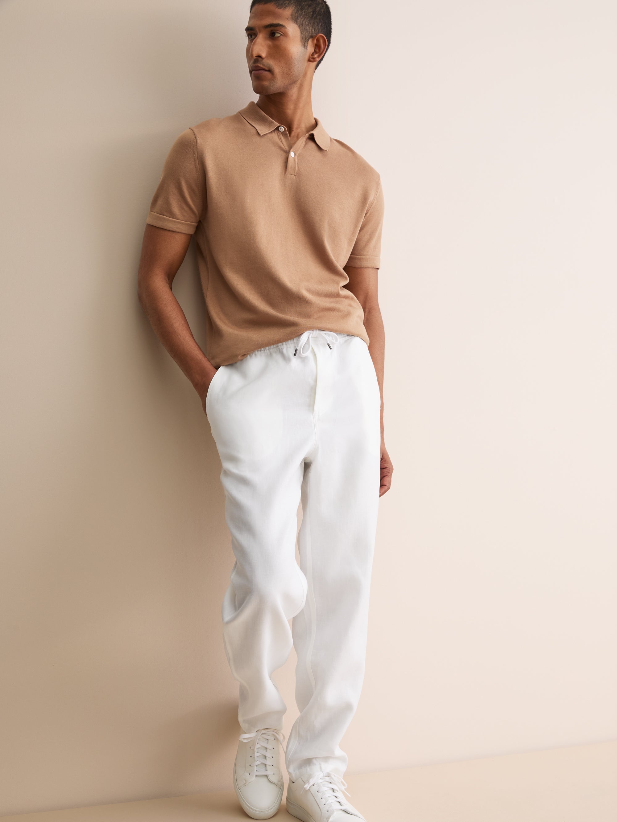 Men's Trousers Sydney Linen White