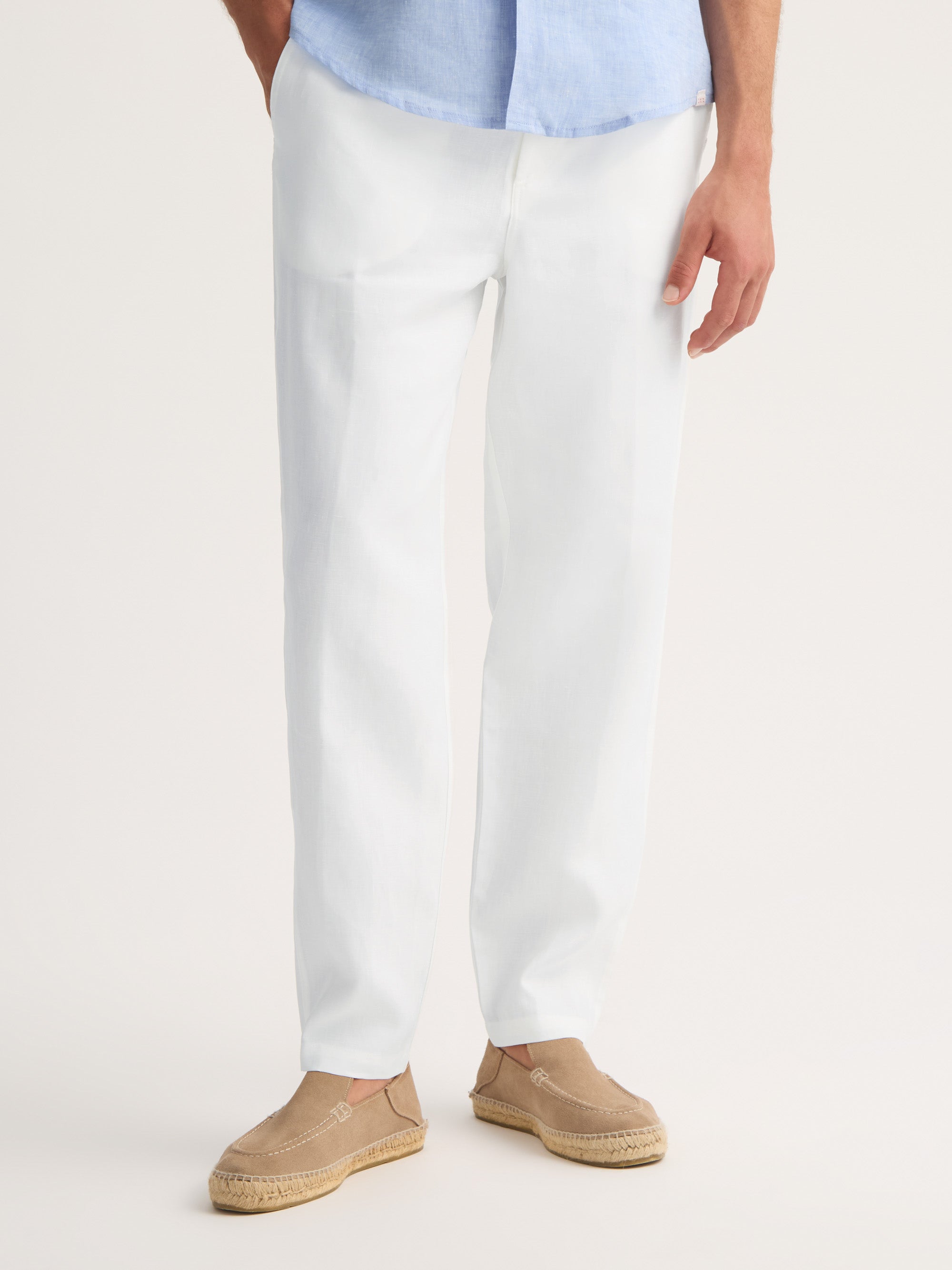 Men's Pants Sydney Linen White