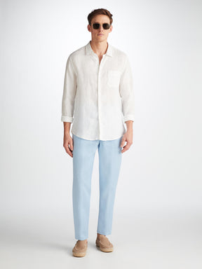 Men's Trousers Sydney Linen Blue