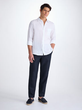 Men's Trousers Sydney Linen Navy