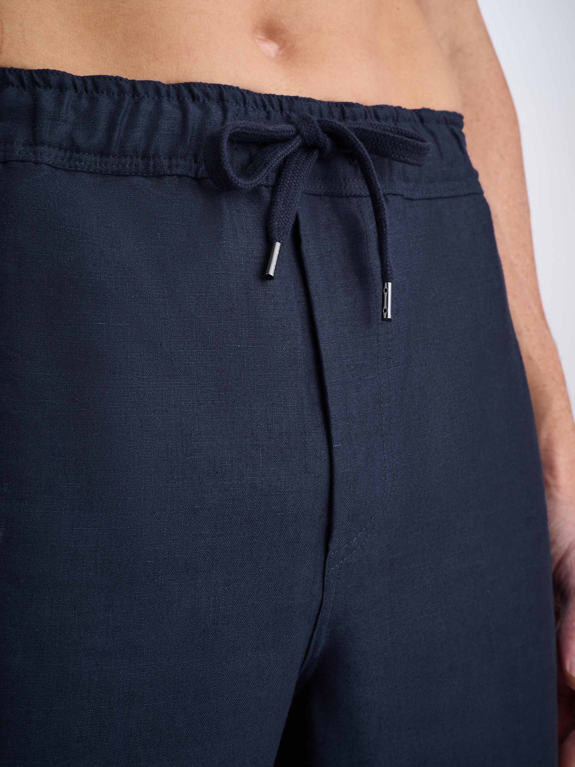 Men's Trousers Sydney Linen Navy