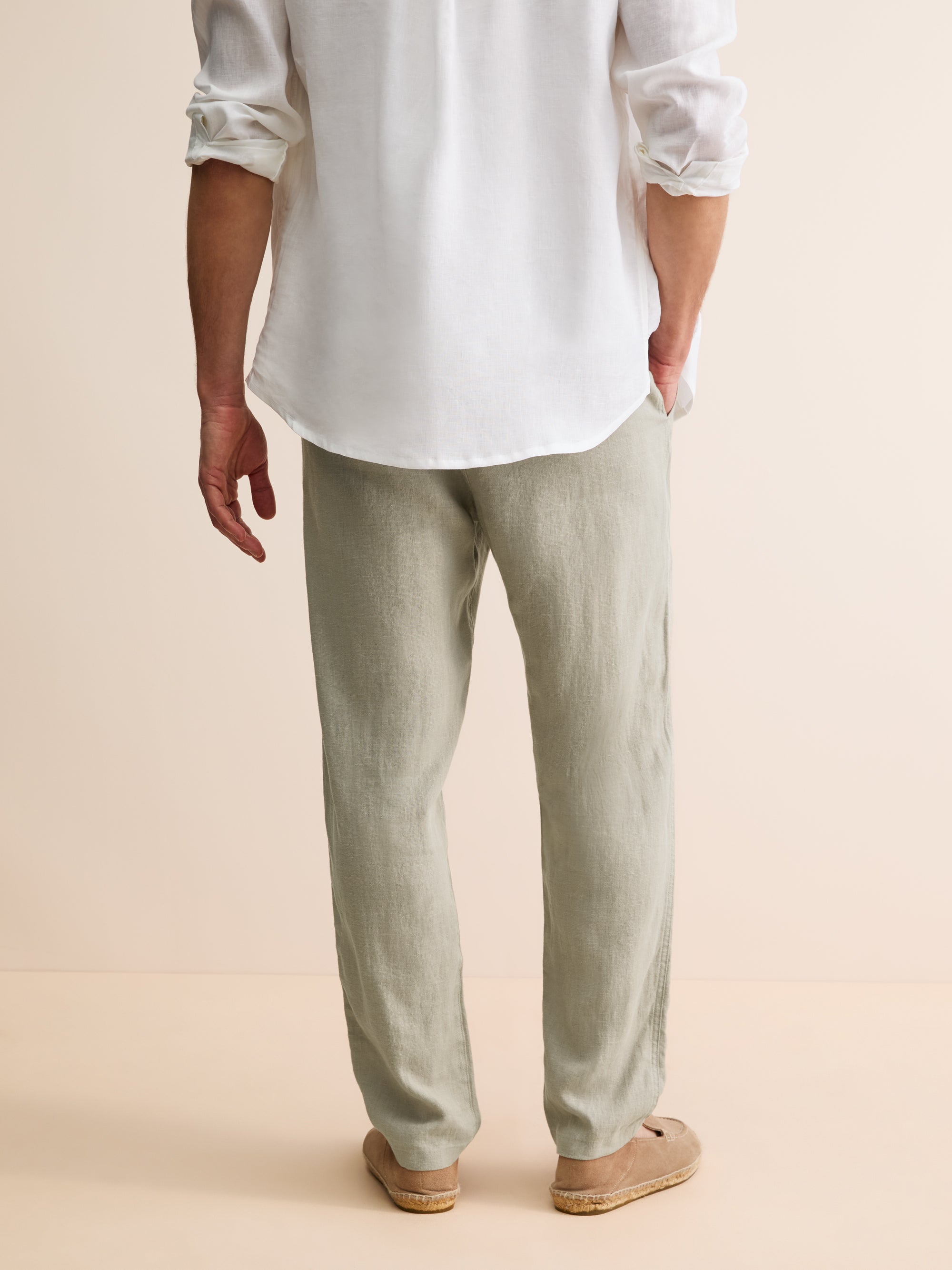 Men's Trousers Vienna Linen Sand Stone