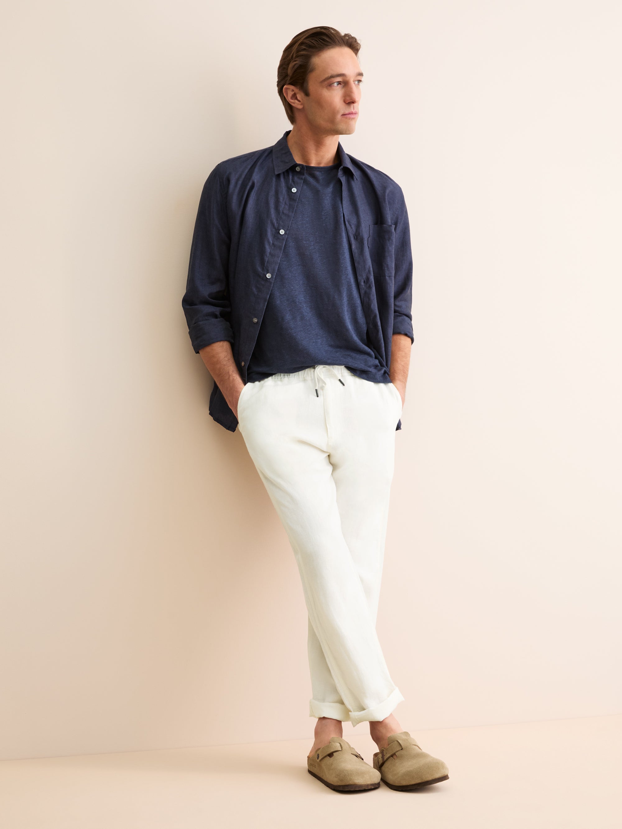 Men's Trousers Vienna Linen Off-White