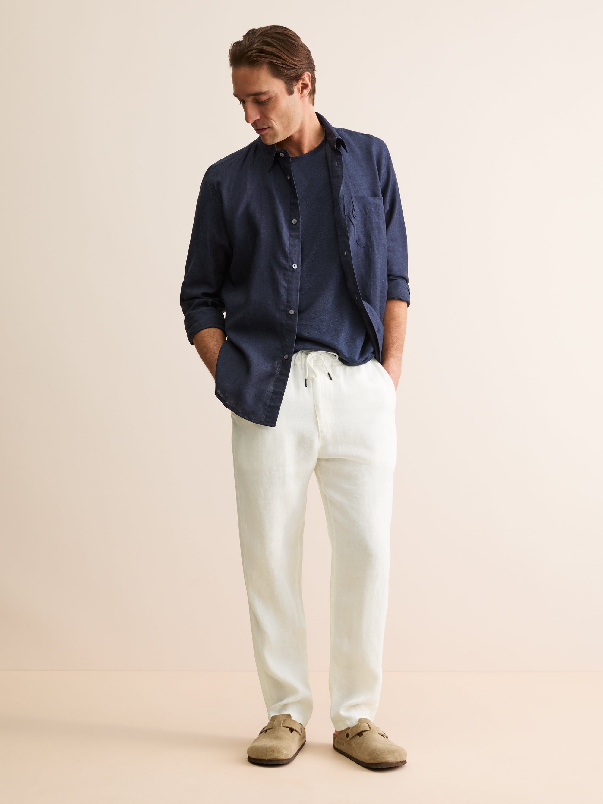 Men's Trousers Vienna Linen Off-White