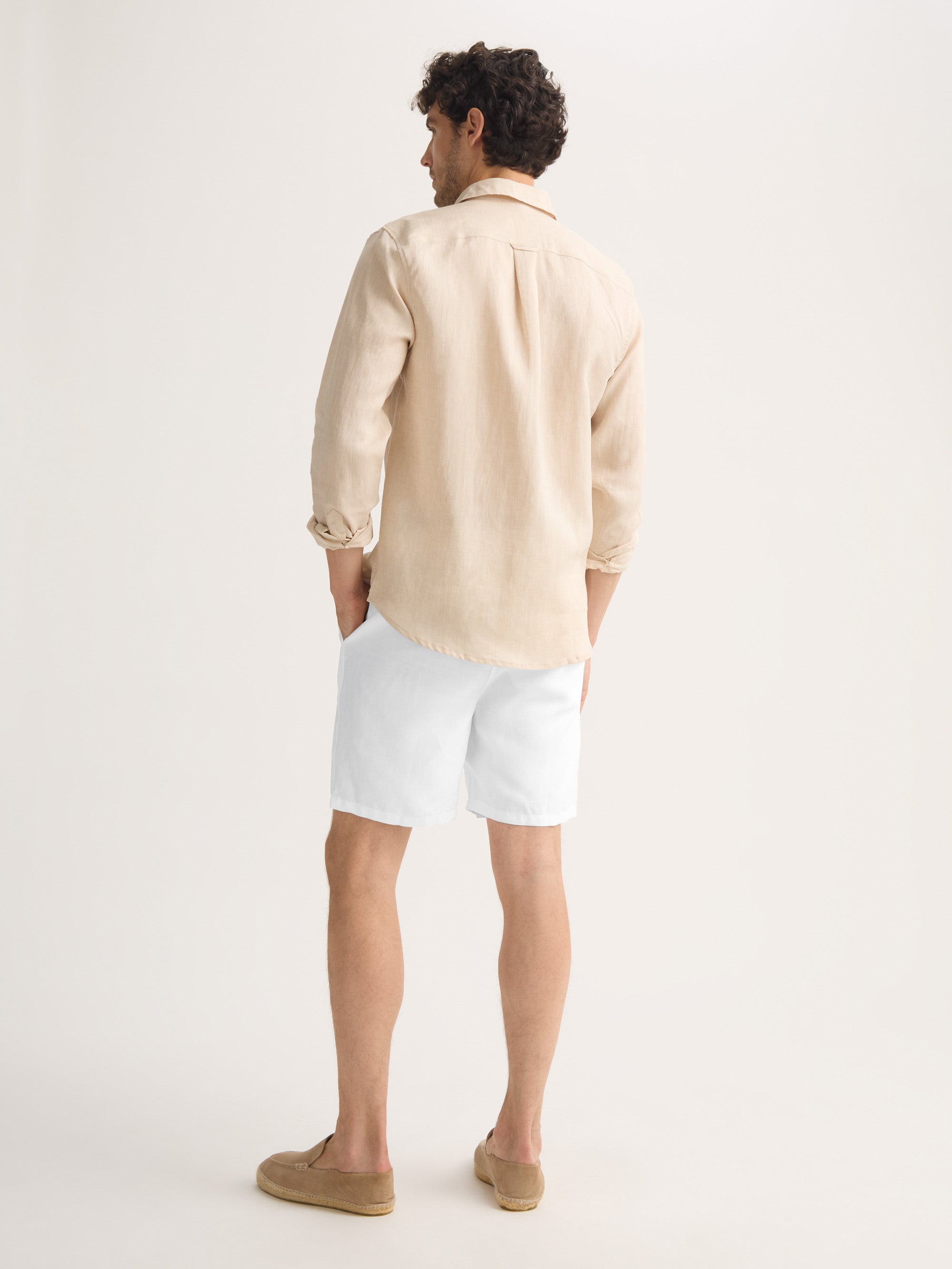 Men's Shorts Sydney Linen White