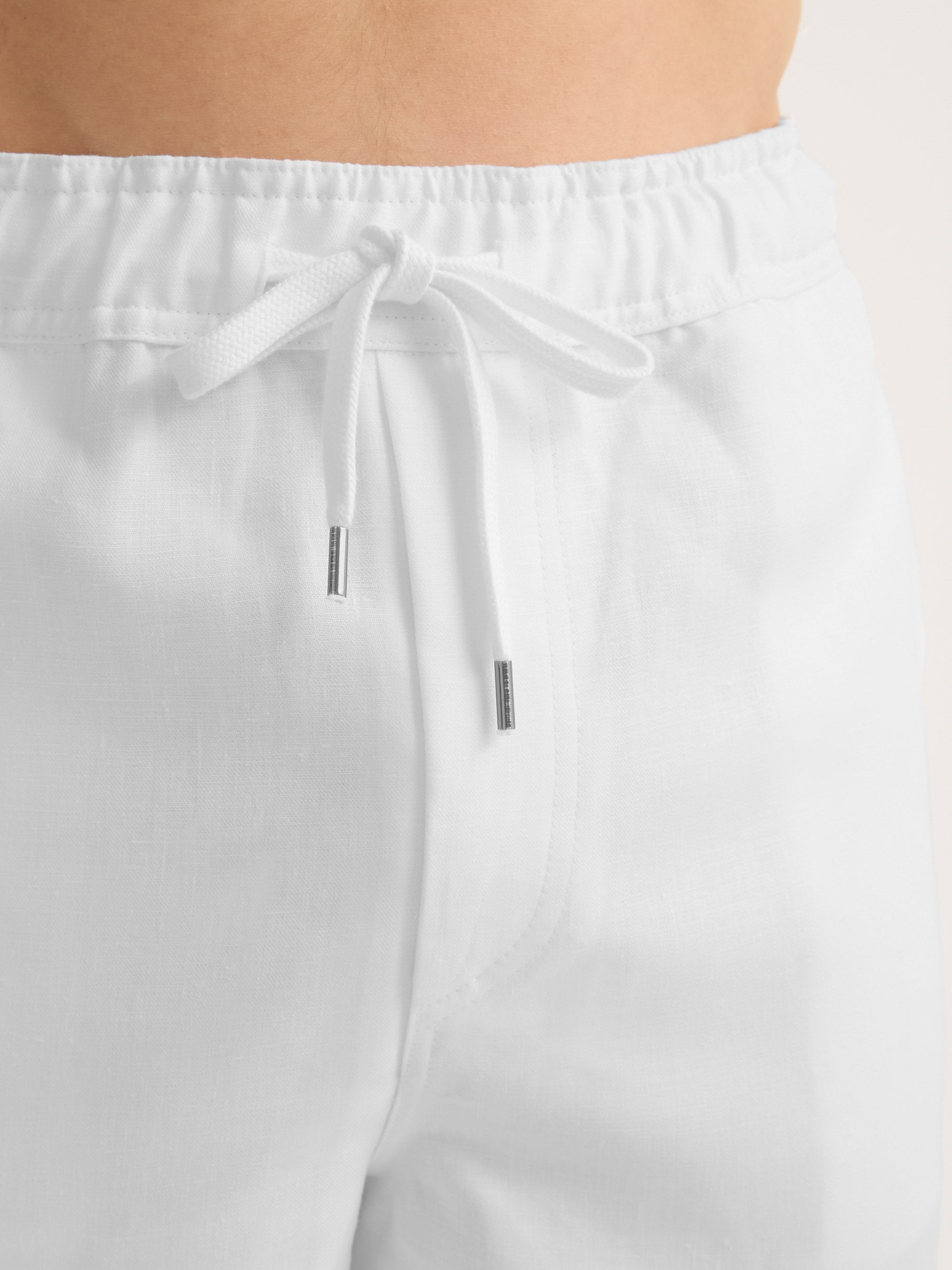 Men's Shorts Sydney Linen White