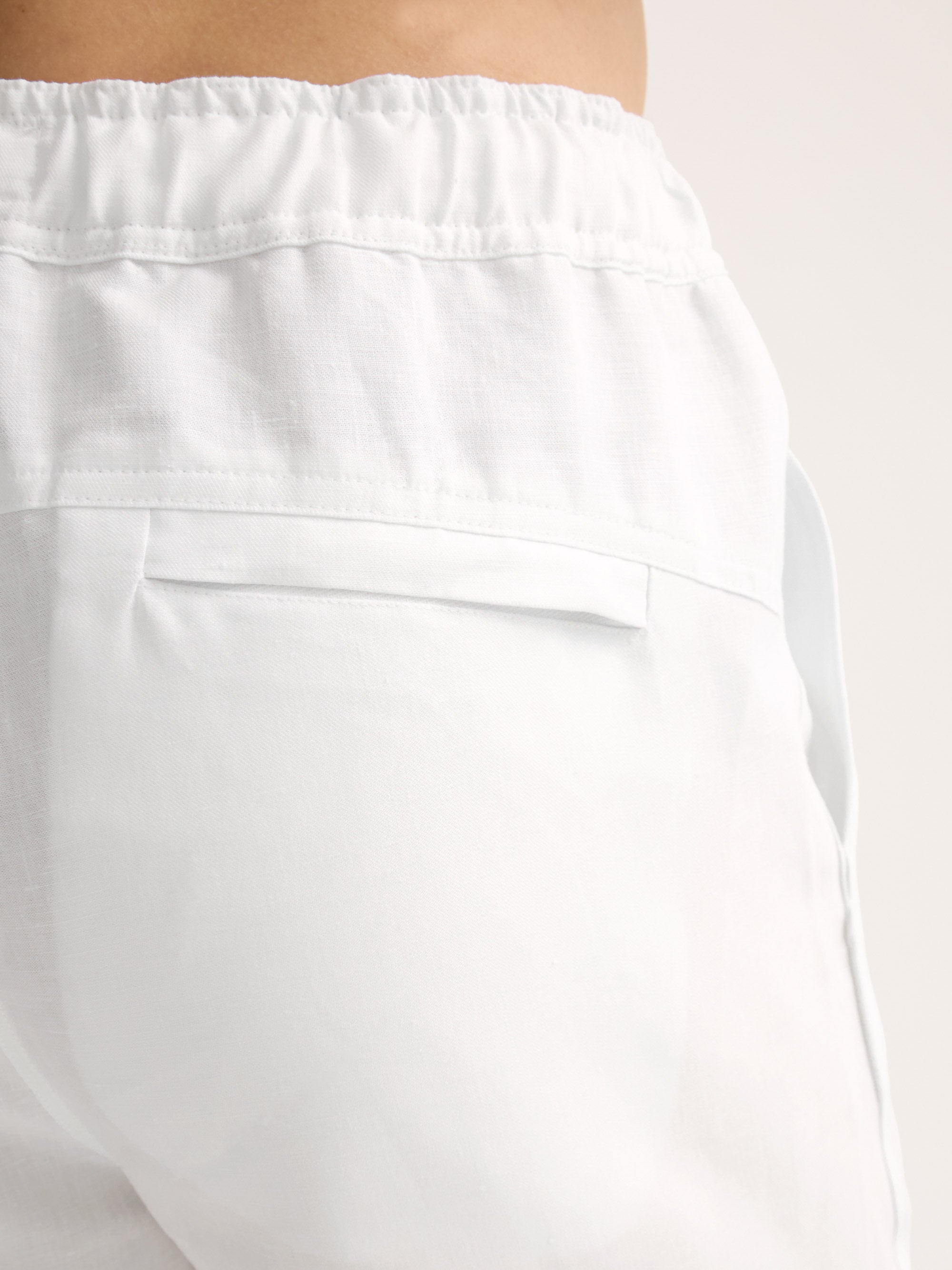 Men's Shorts Sydney Linen White