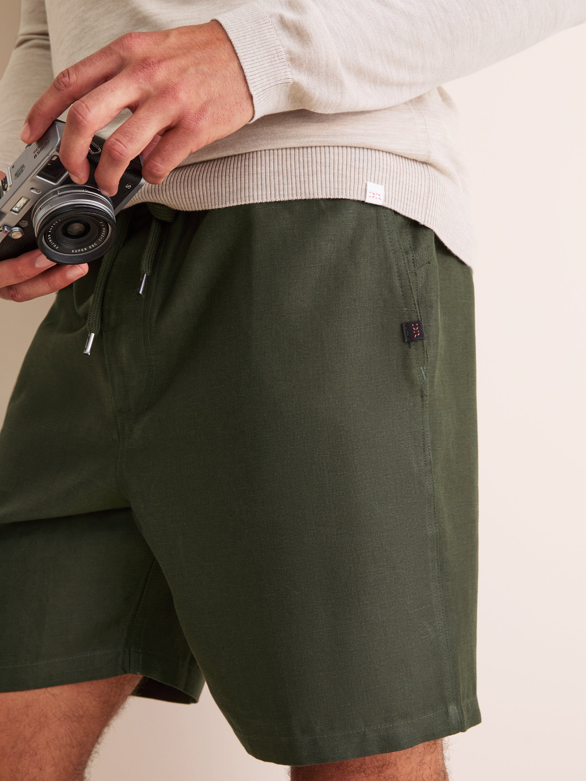 Men's Shorts Sydney Linen Khaki
