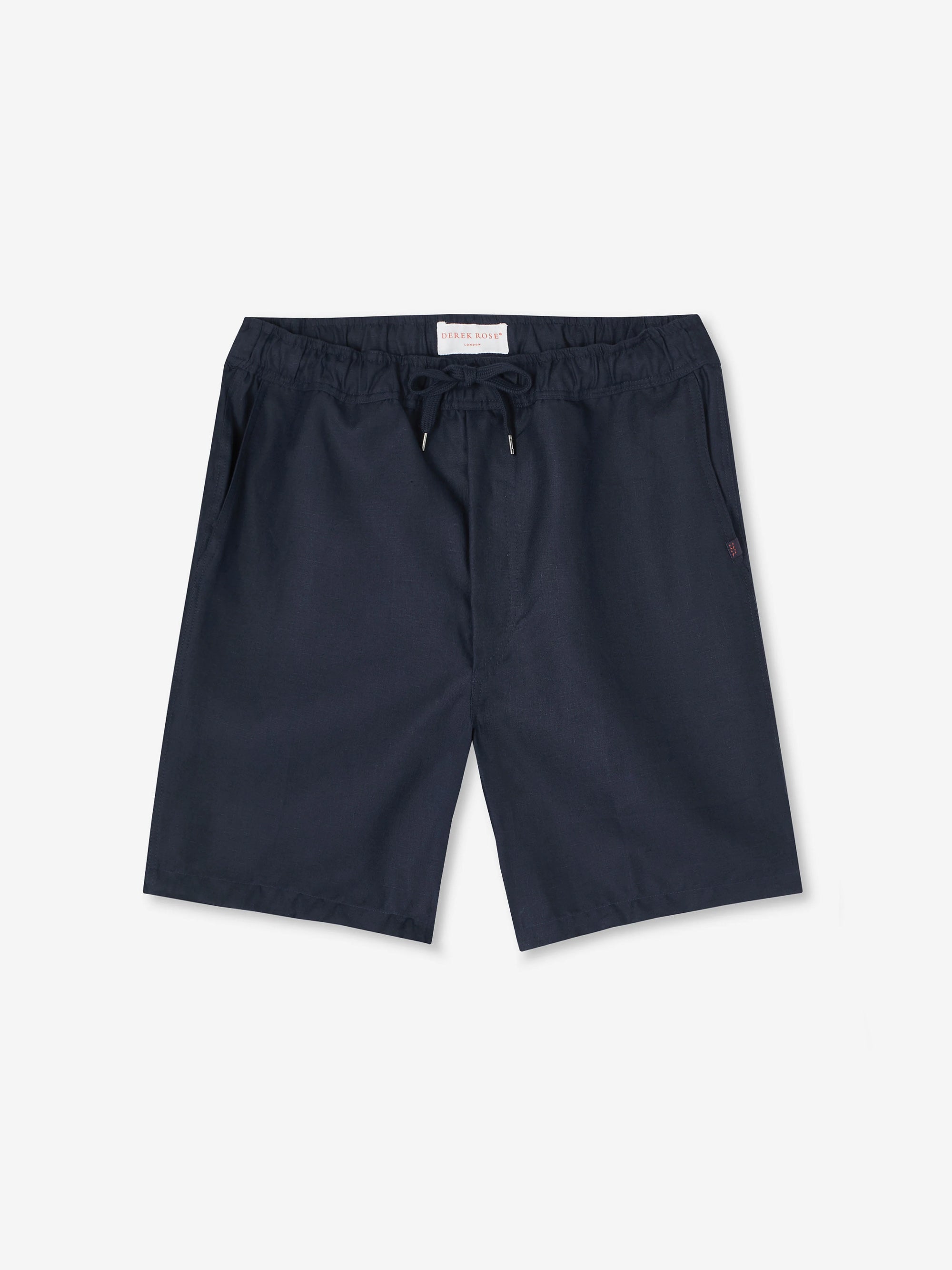 Men's Navy Linen Holiday Shorts | Derek Rose