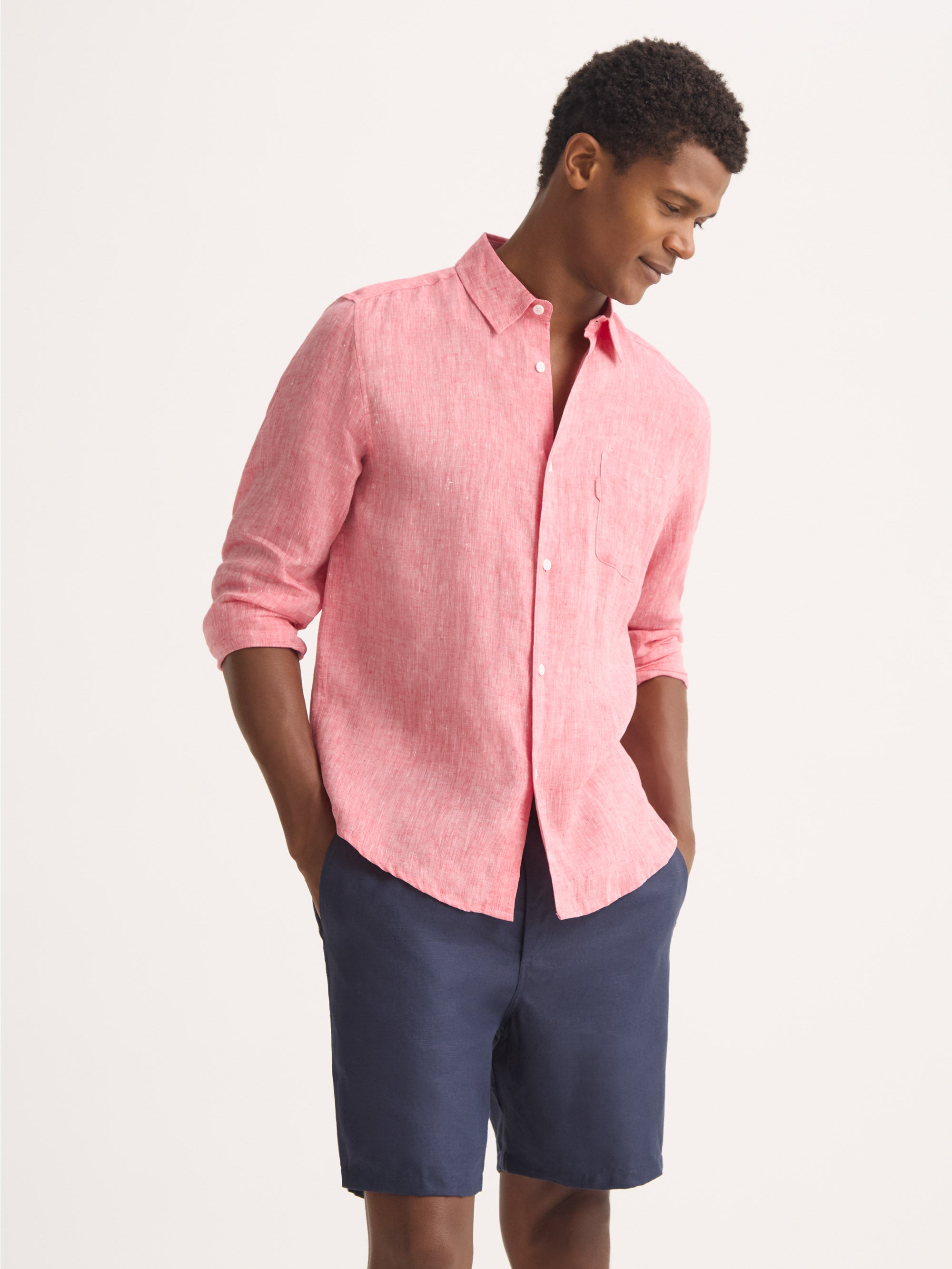 Men's Shorts Sydney Linen Navy