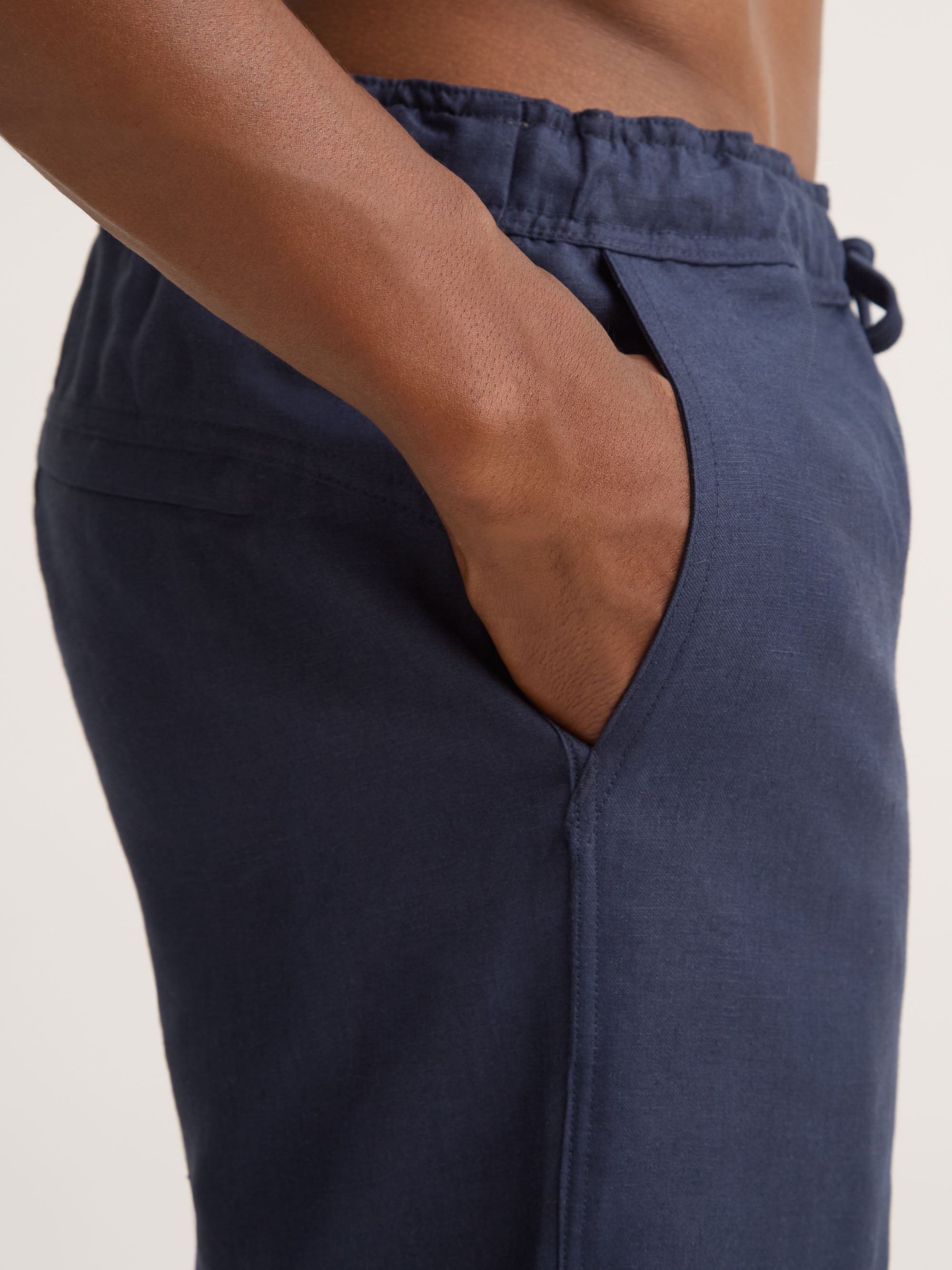Men's Shorts Sydney Linen Navy