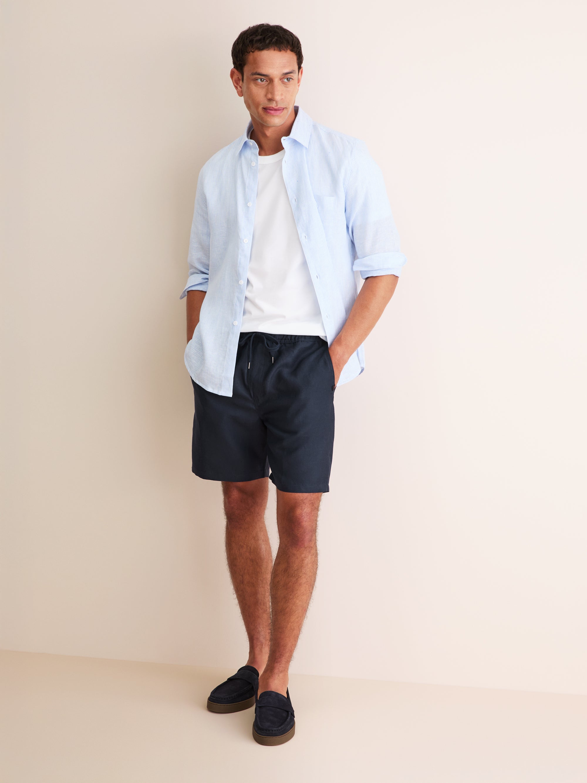 Men's Shorts Sydney Linen Navy
