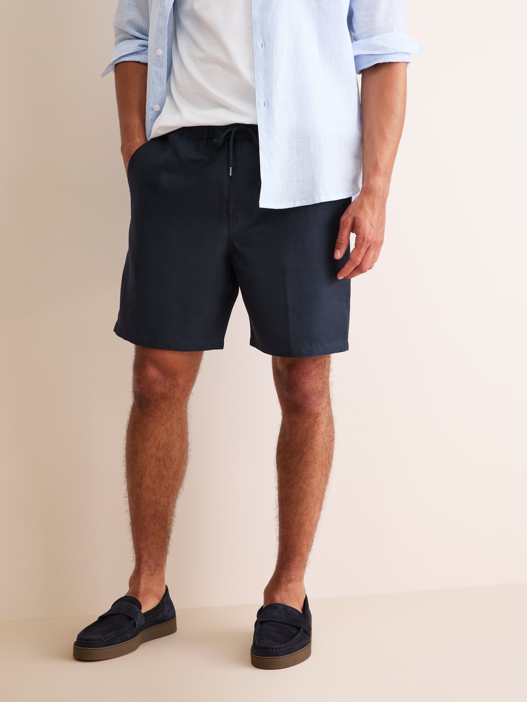 Men's Shorts Sydney Linen Navy
