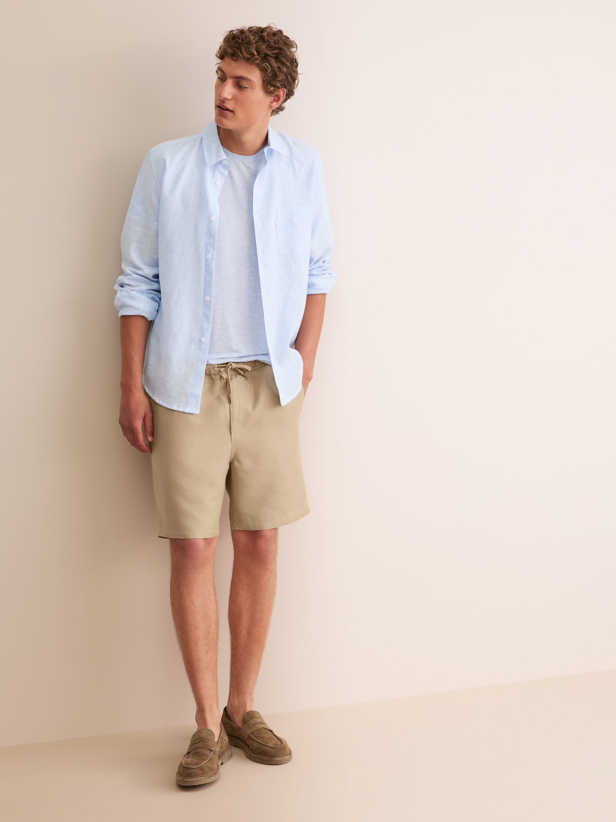 Men's Shorts Sydney Linen Camel