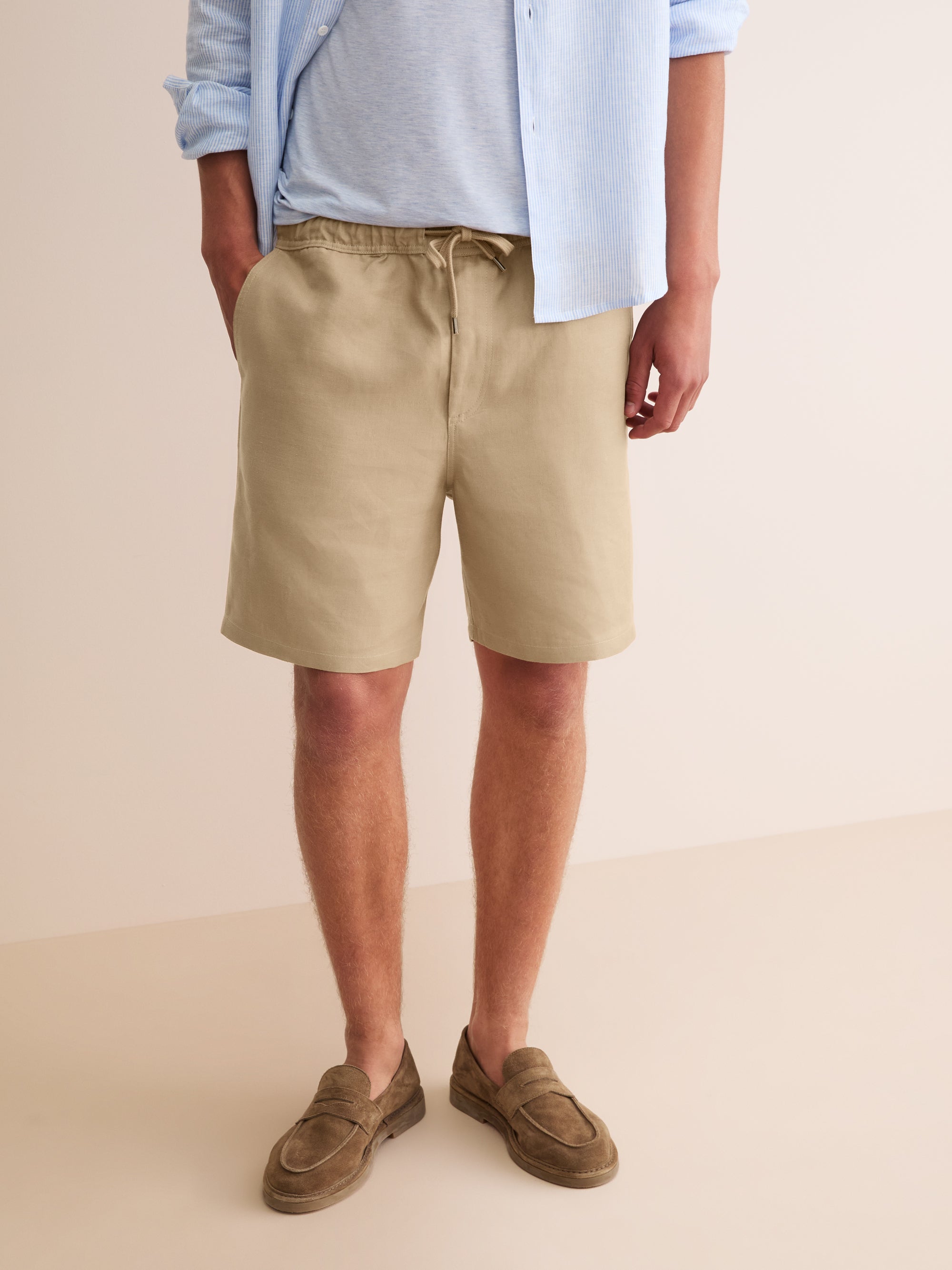 Men's Shorts Sydney Linen Camel