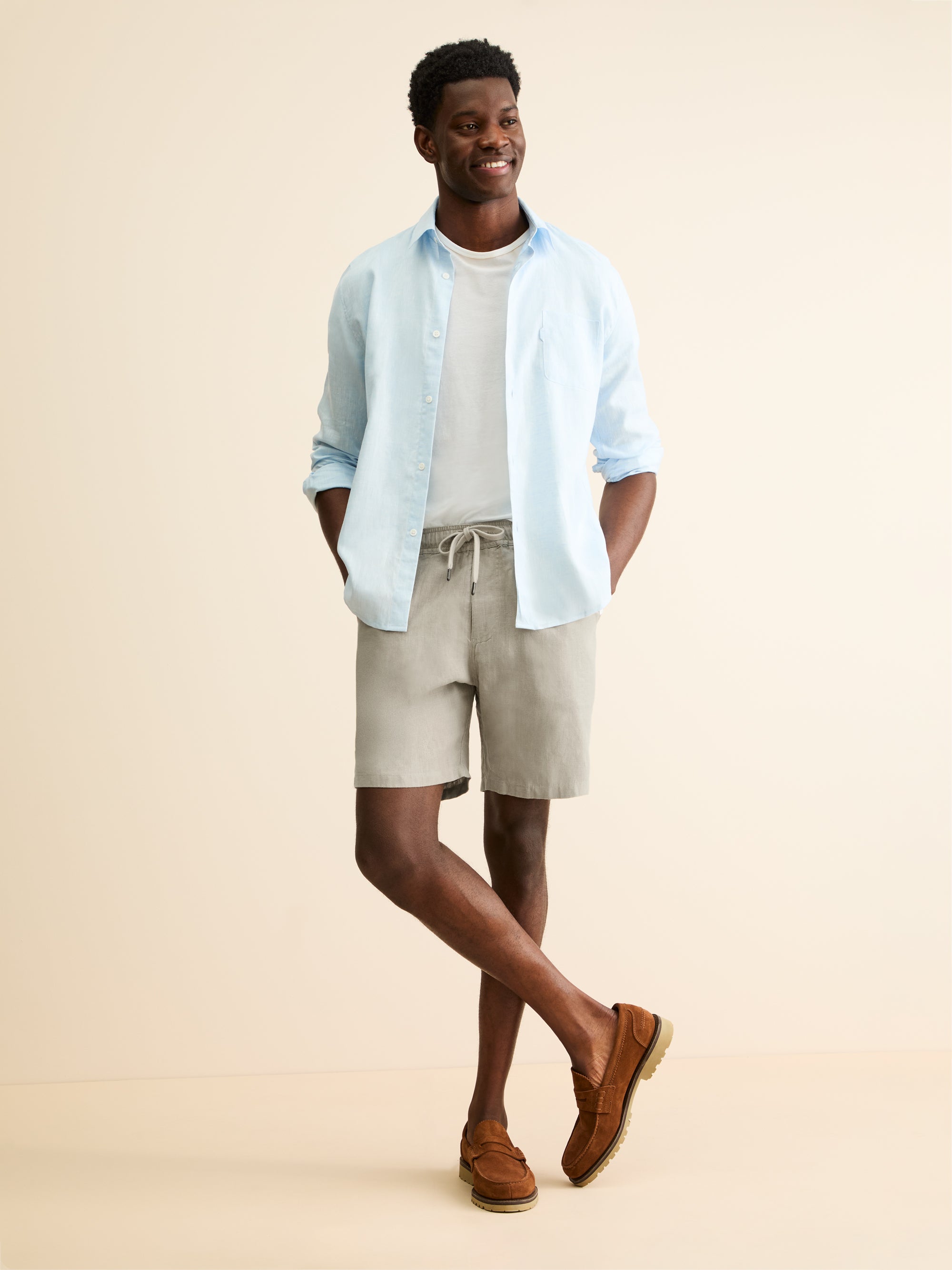 Men's Shorts Vienna Linen Sand Stone