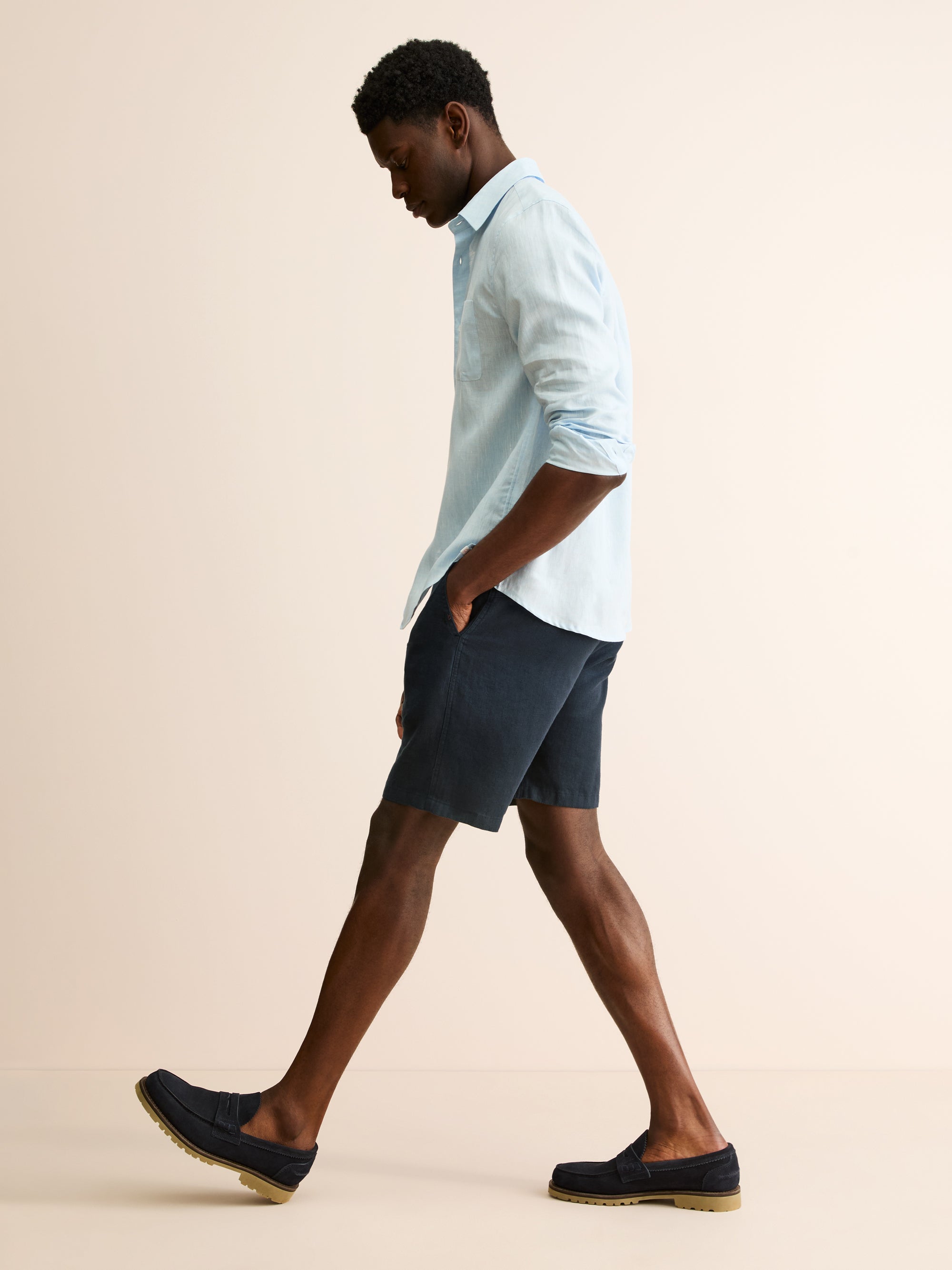 Men's Shorts Vienna Linen Navy