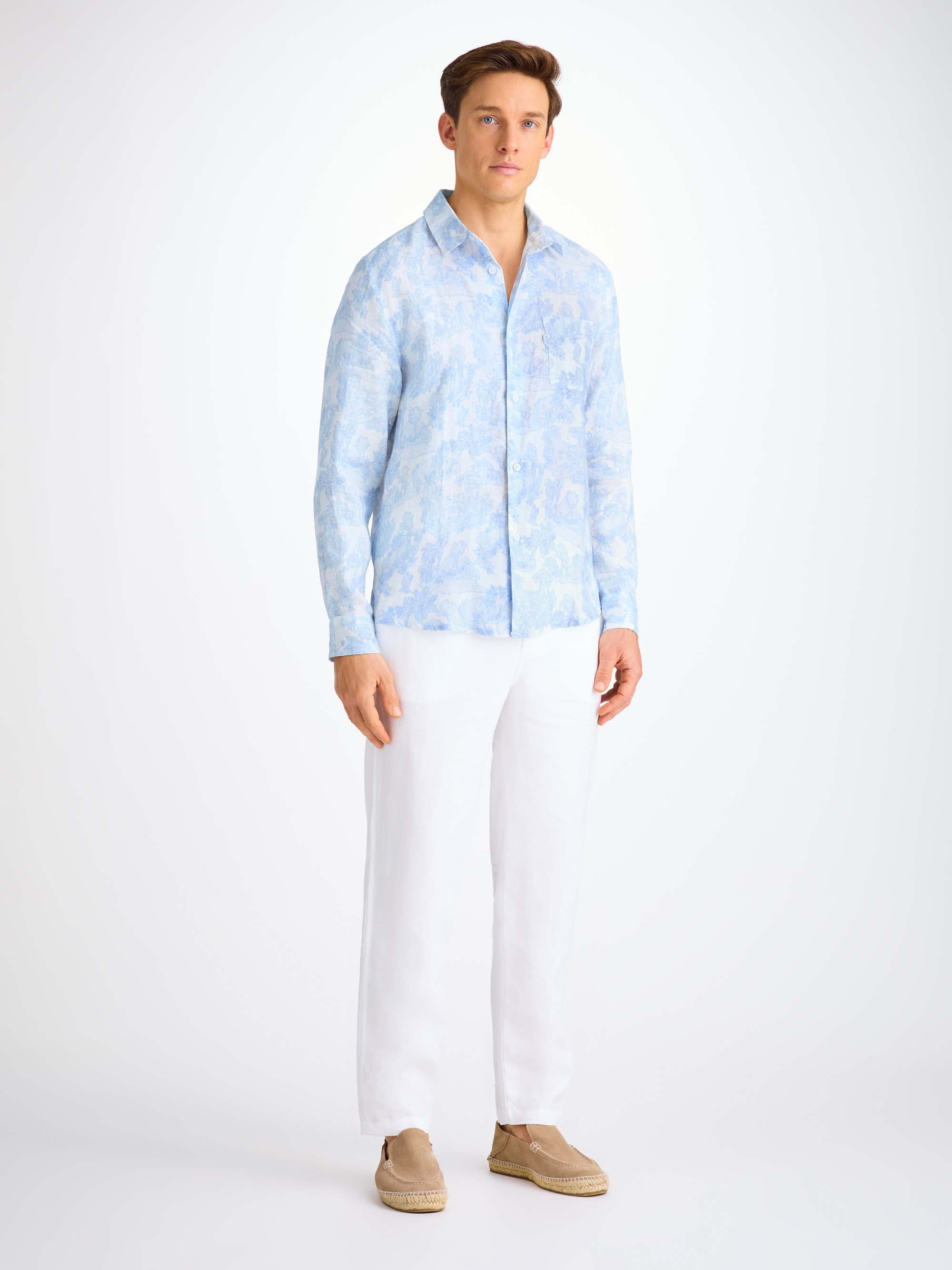 Men's Shirt Milan 26 Linen White