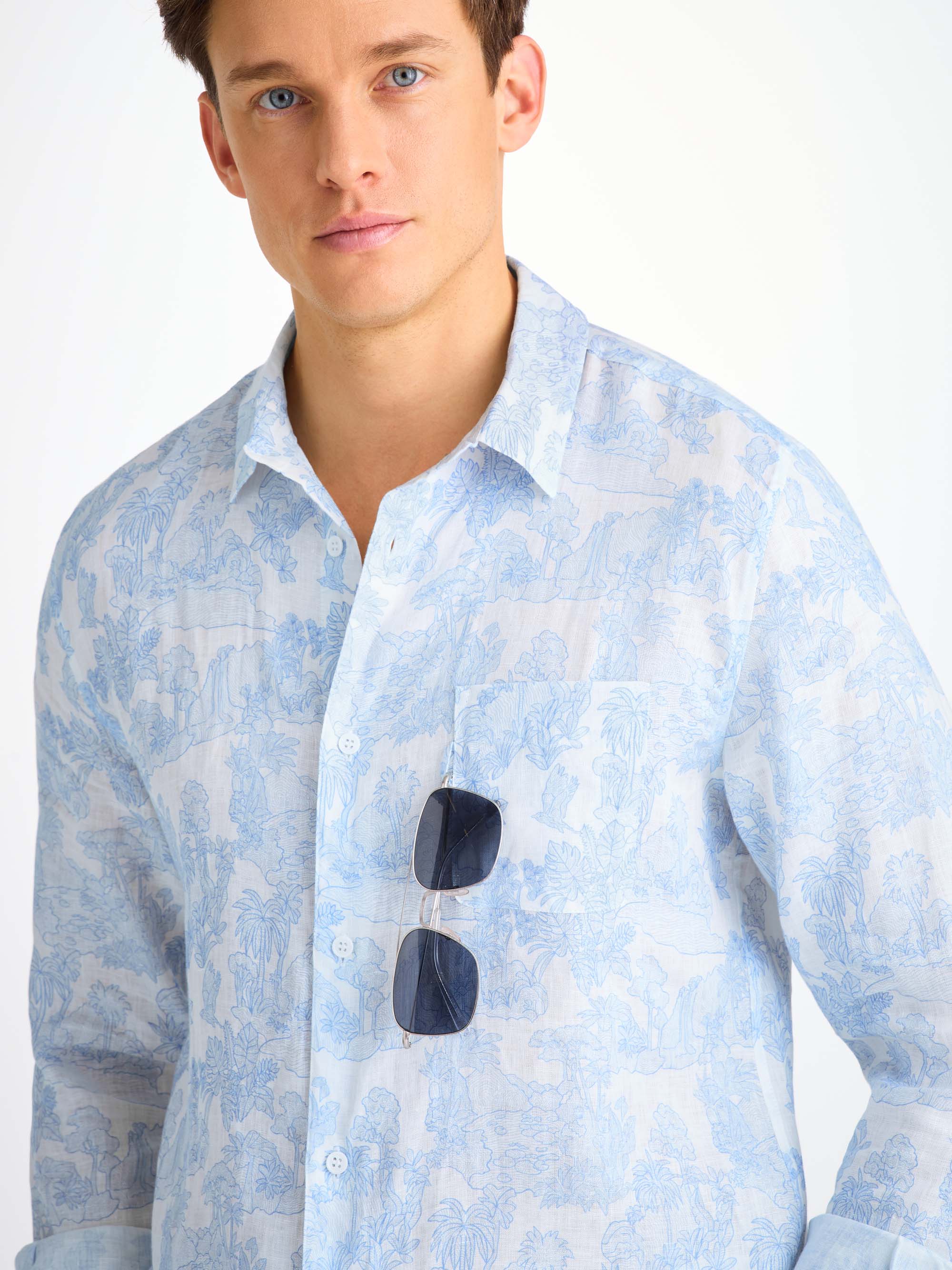 Men's Shirt Milan 26 Linen White