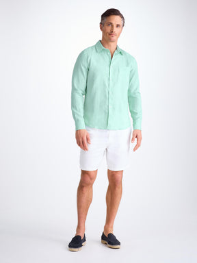 Men's Shirt Monaco Linen Mint Green