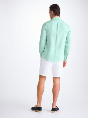 Men's Shirt Monaco Linen Mint Green