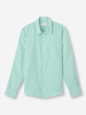 Men's Shirt Monaco Linen Mint Green