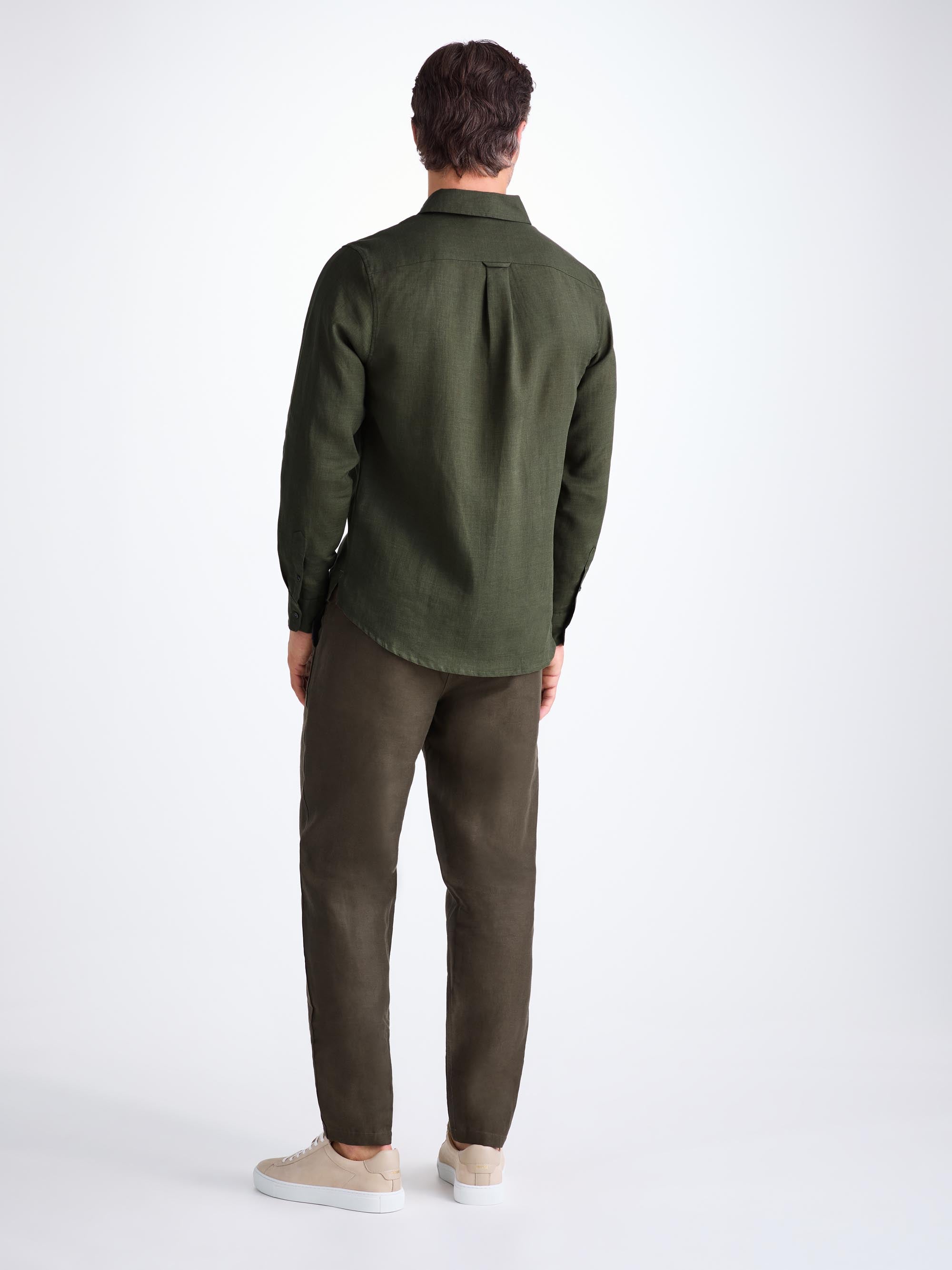Men's Shirt Monaco Linen Khaki