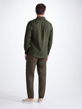 Men's Shirt Monaco Linen Khaki