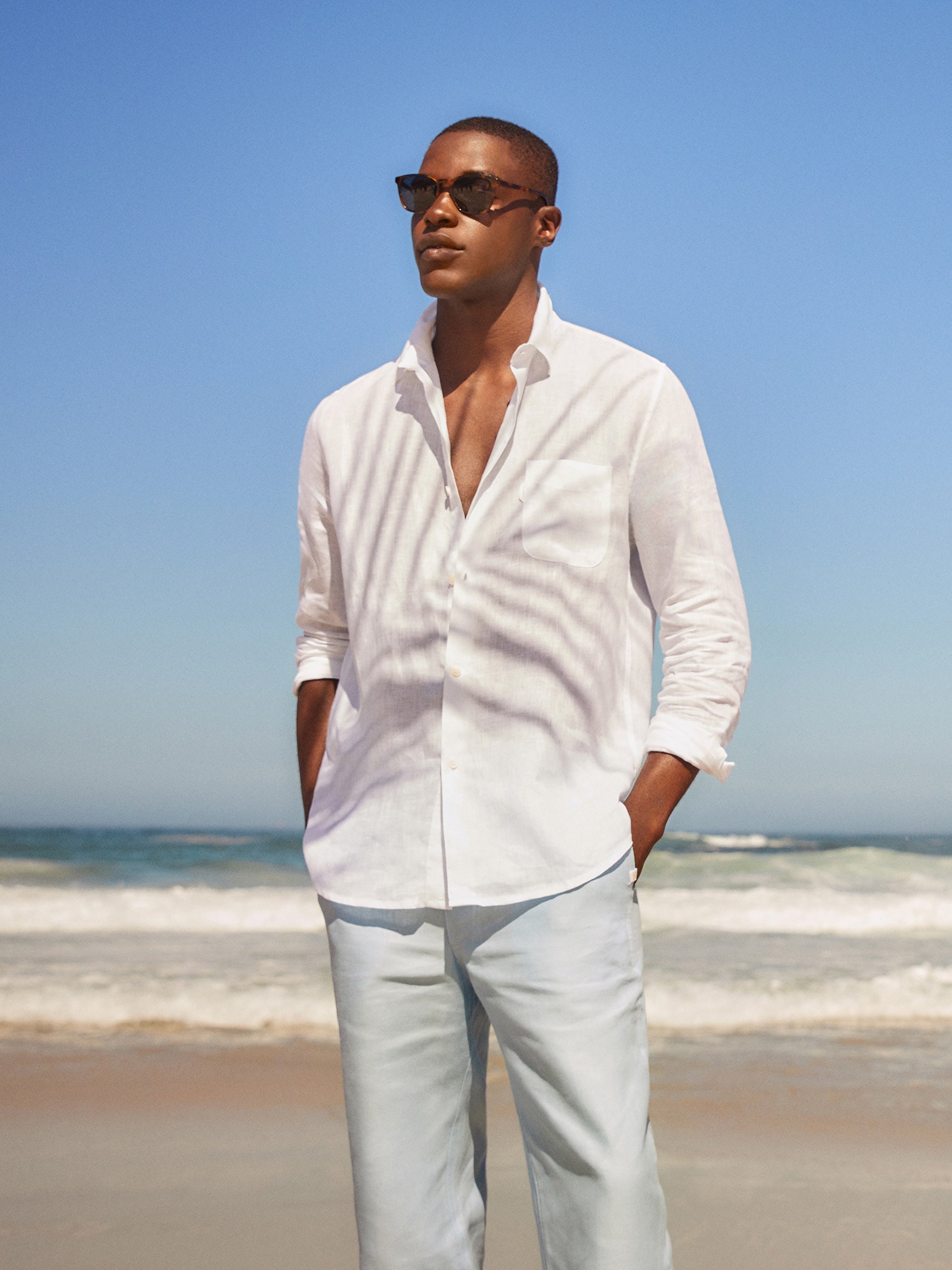 Men's Shirt Monaco Linen White