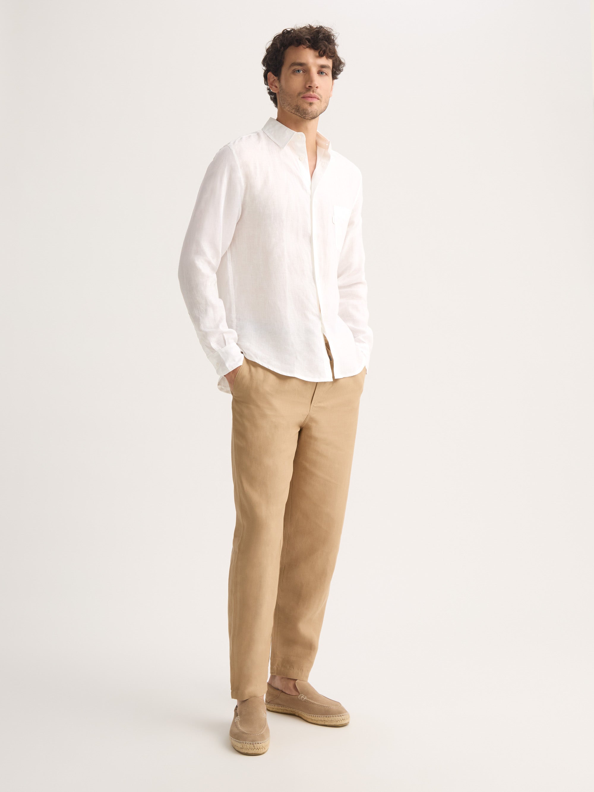 Men's Shirt Monaco Linen White