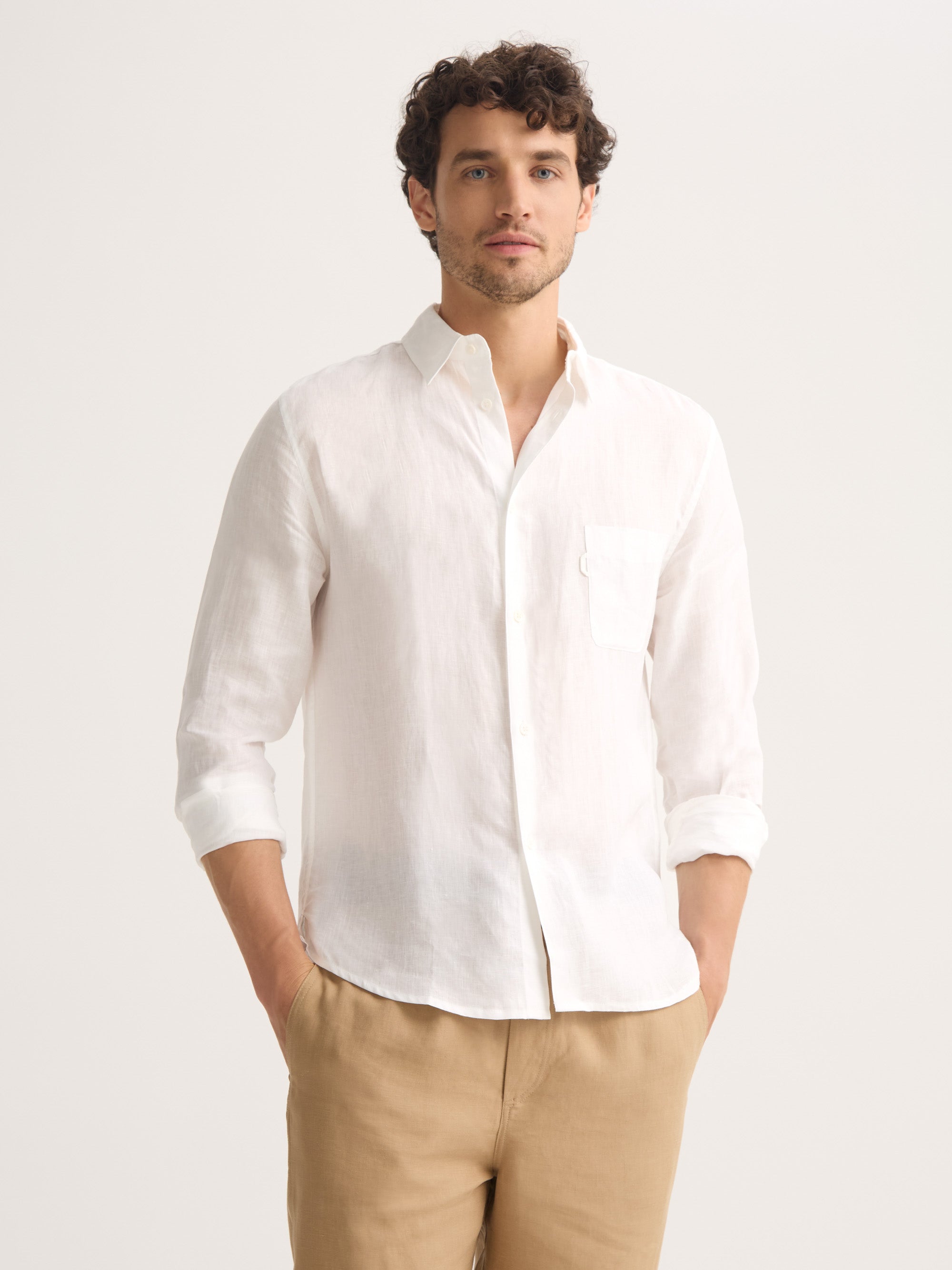 Men's Shirt Monaco Linen White