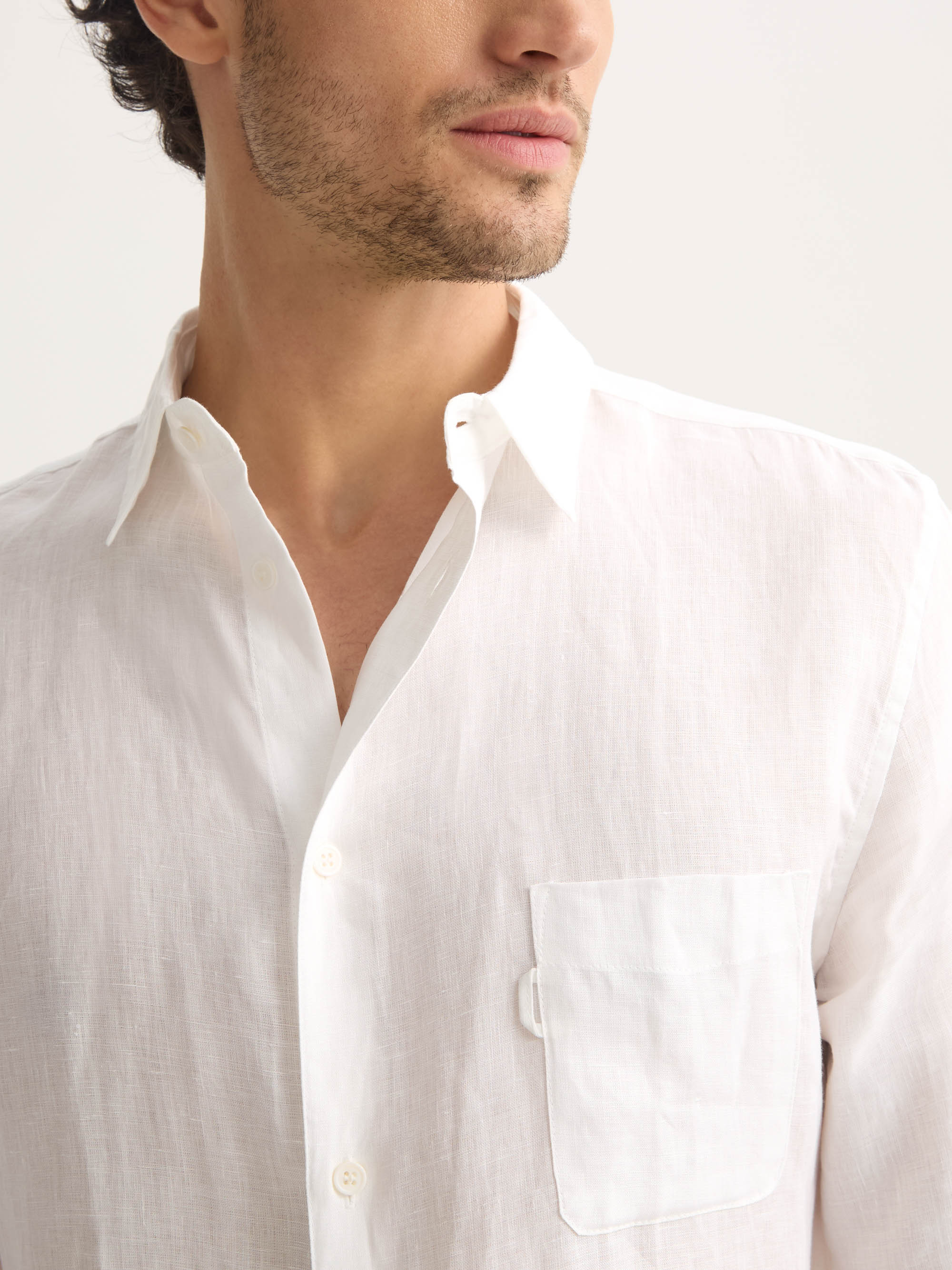 Men's Shirt Monaco Linen White