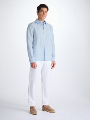 Men's Shirt Monaco Linen Sky Blue