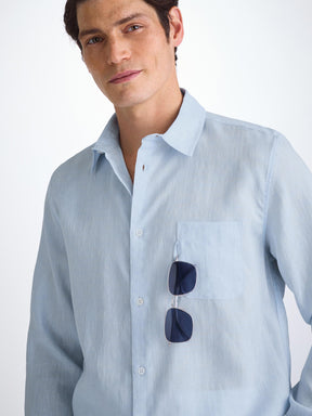 Men's Shirt Monaco Linen Sky Blue