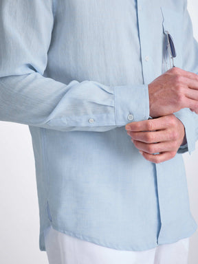 Men's Shirt Monaco Linen Sky Blue