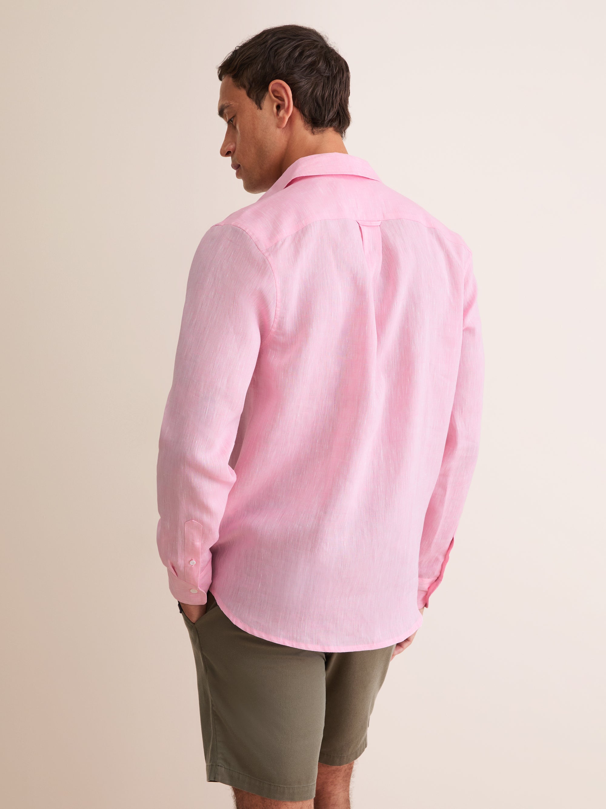 Men's Shirt Monaco Linen Pink