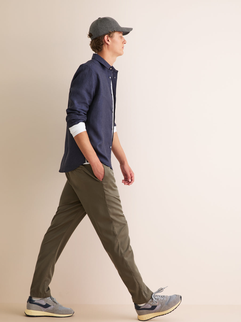 Monaco Linen Shirt Navy Blue