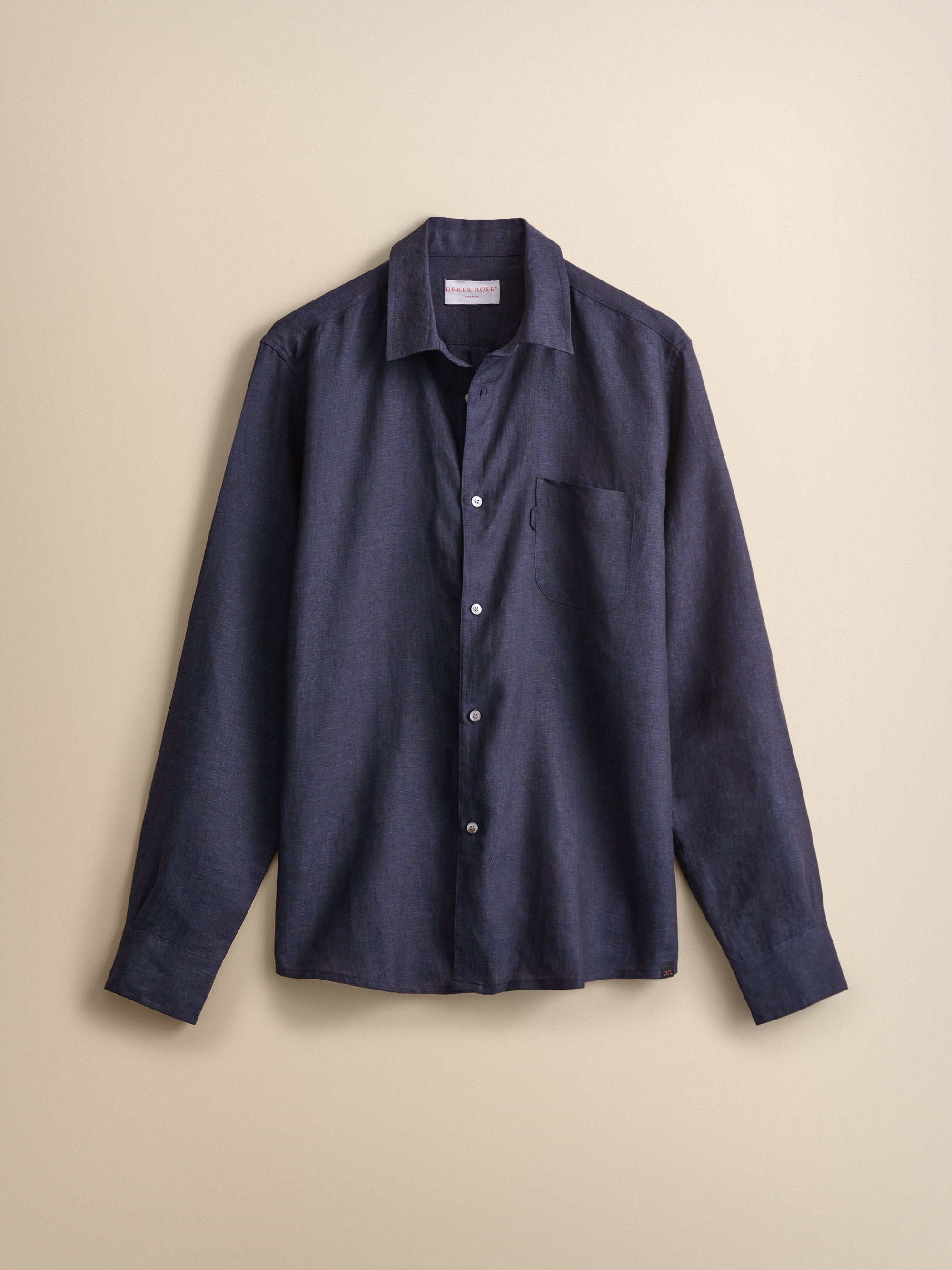 Monaco Linen Shirt Navy Blue