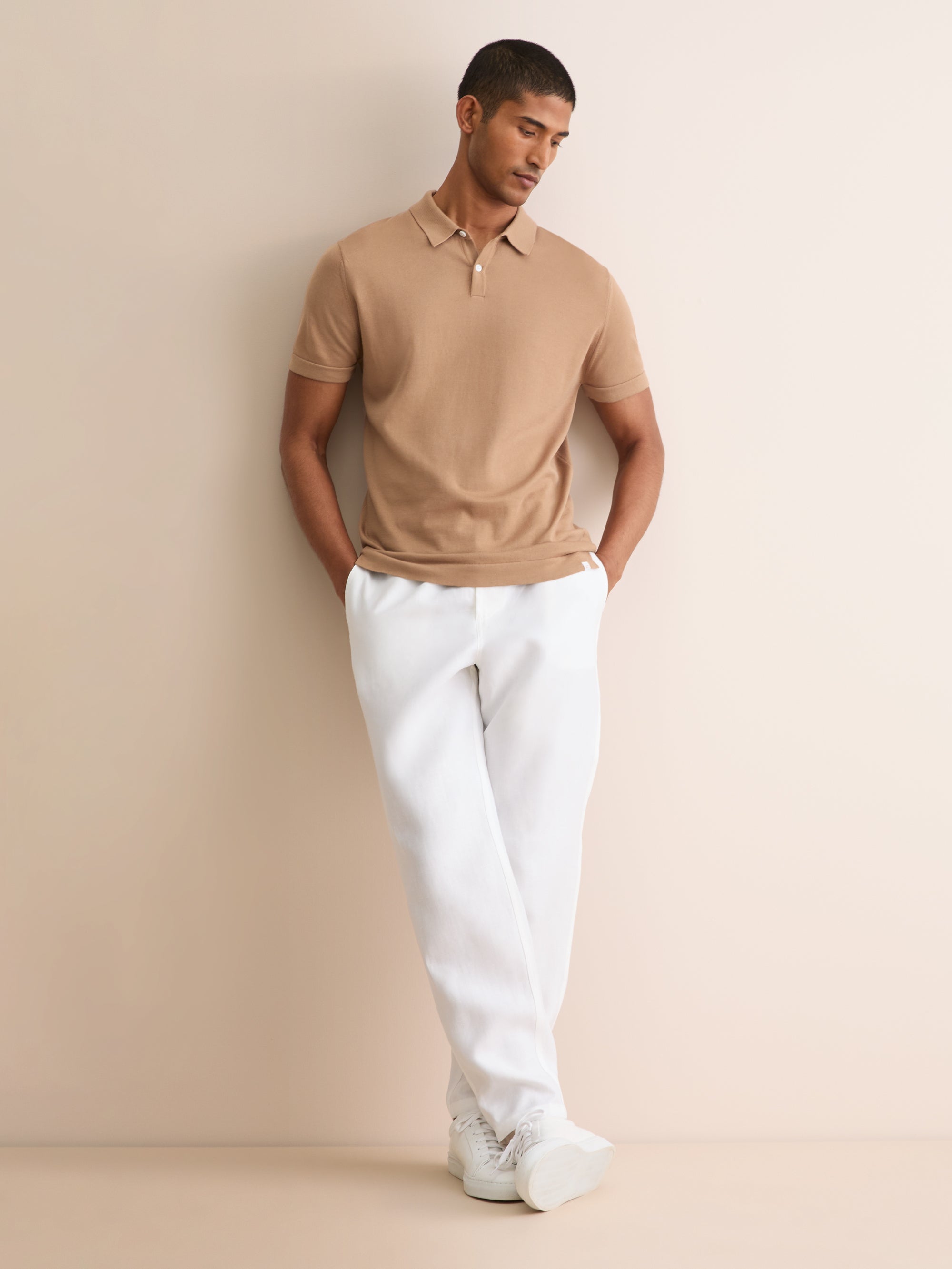 Men's Polo Shirt Jacob Sea Island Cotton Camel