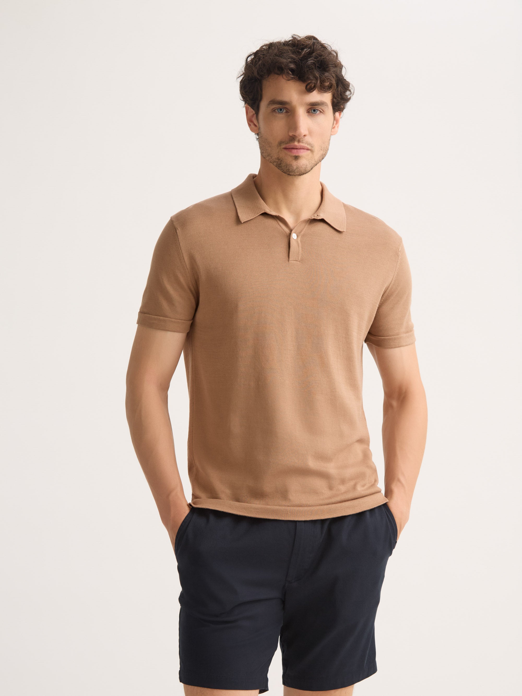Men's Polo Shirts Jacob Sea Island Cotton Camel