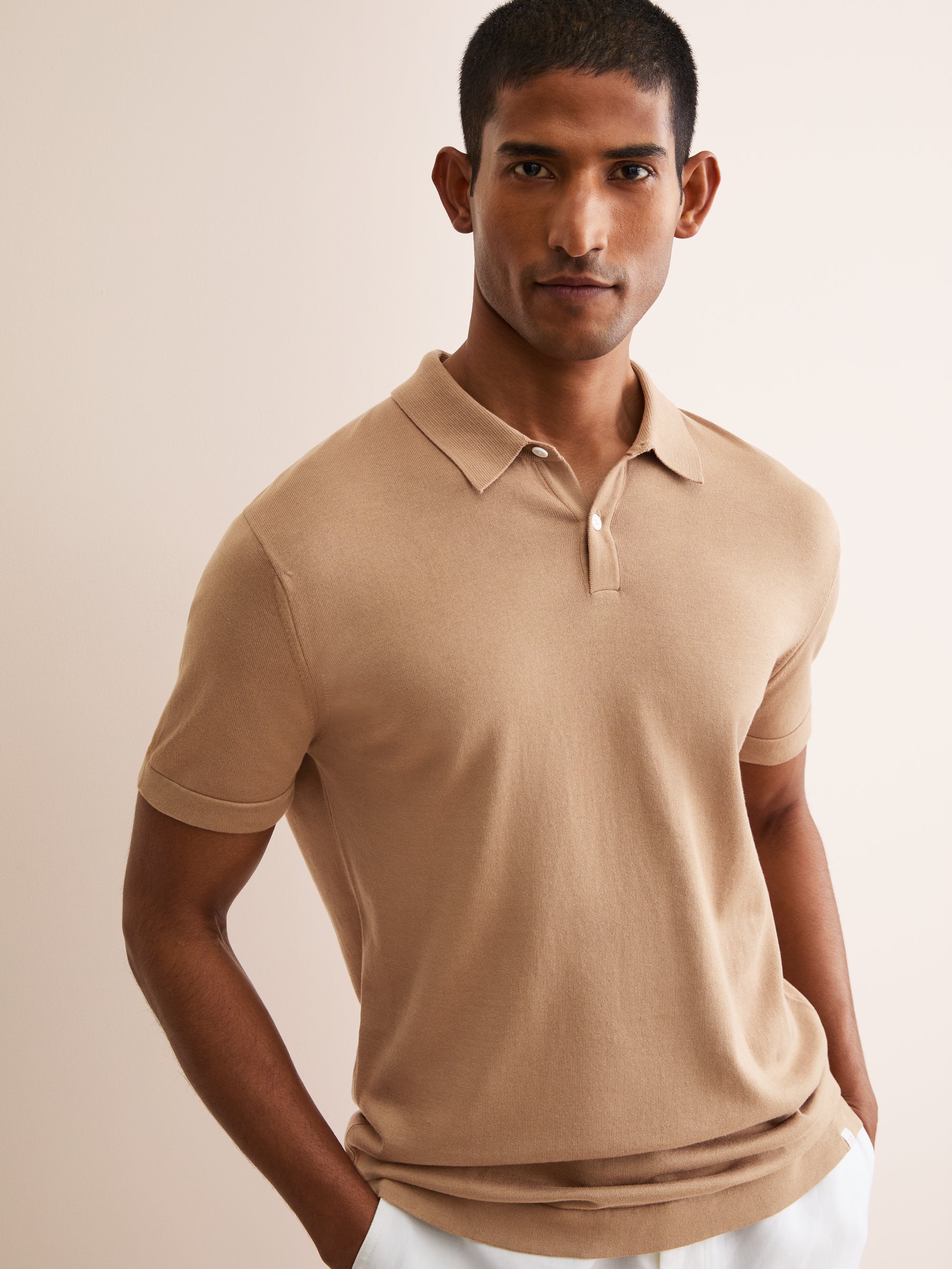 Men's Polo Shirt Jacob Sea Island Cotton Camel