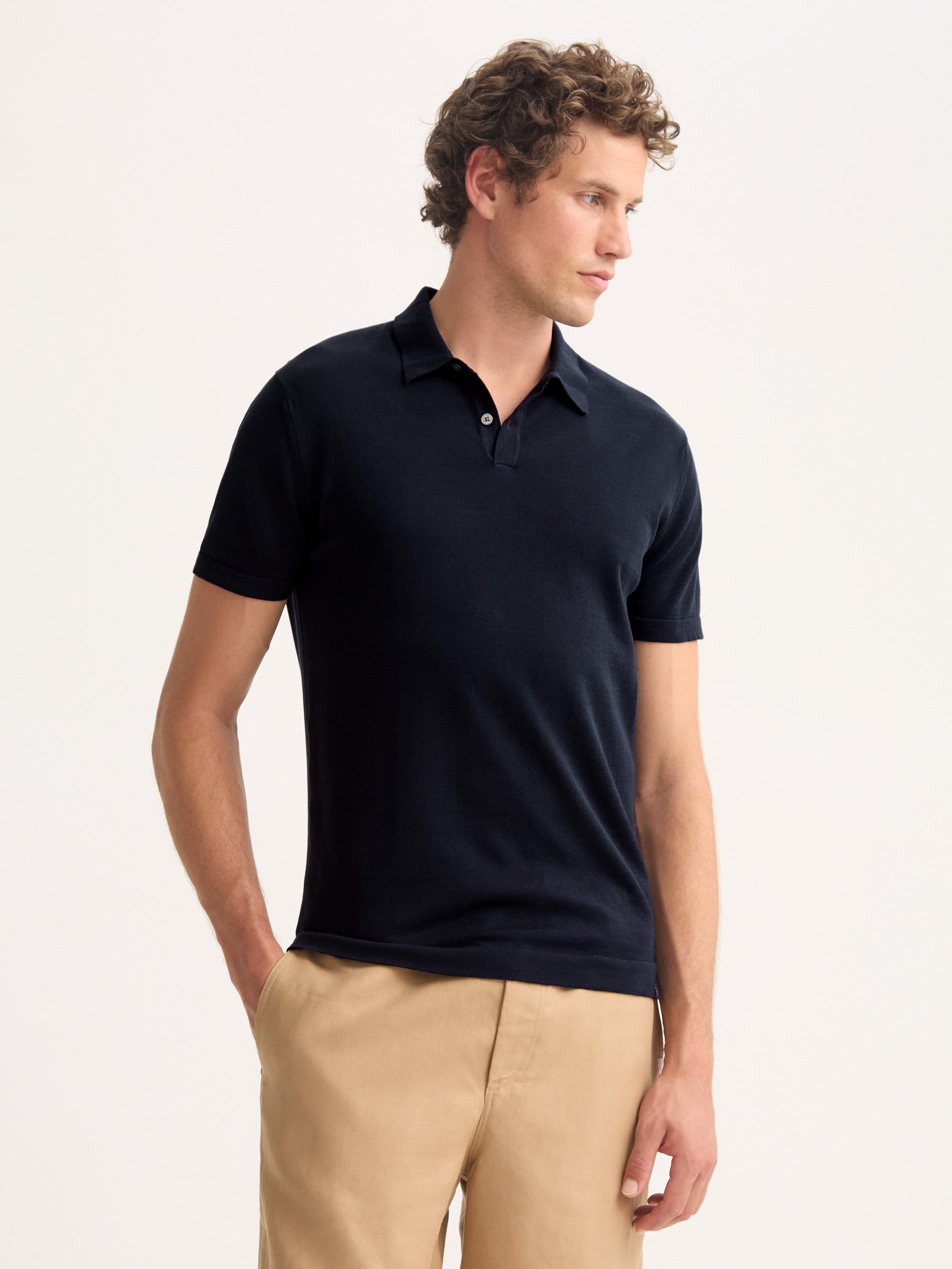 Men's Polo Shirt Jacob Sea Island Cotton Navy