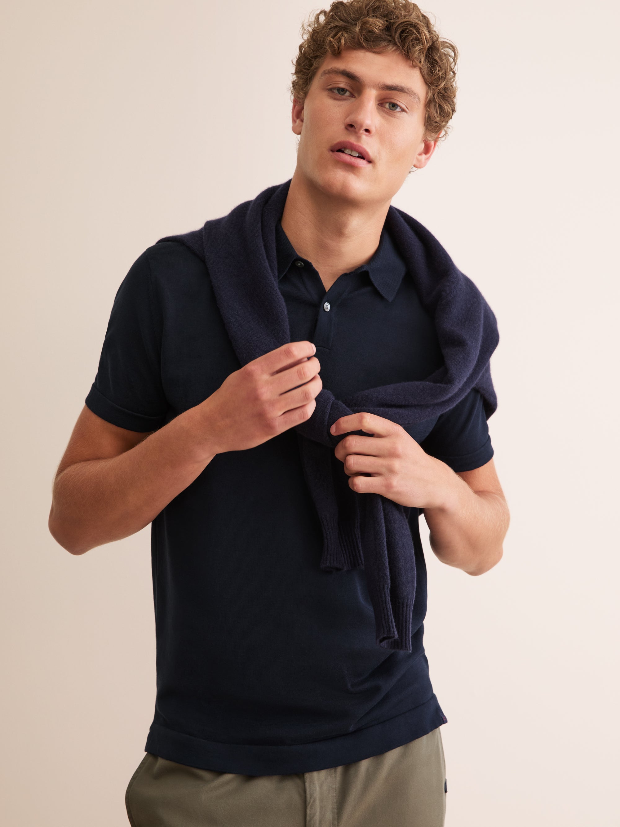 Men's Polo Shirt Jacob Sea Island Cotton Navy