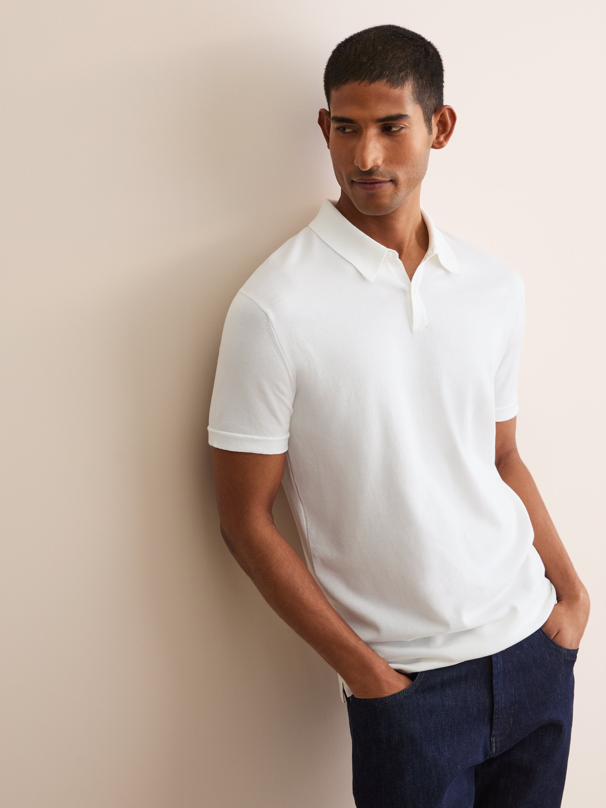 Men's Polo Shirt Jacob Sea Island Cotton White