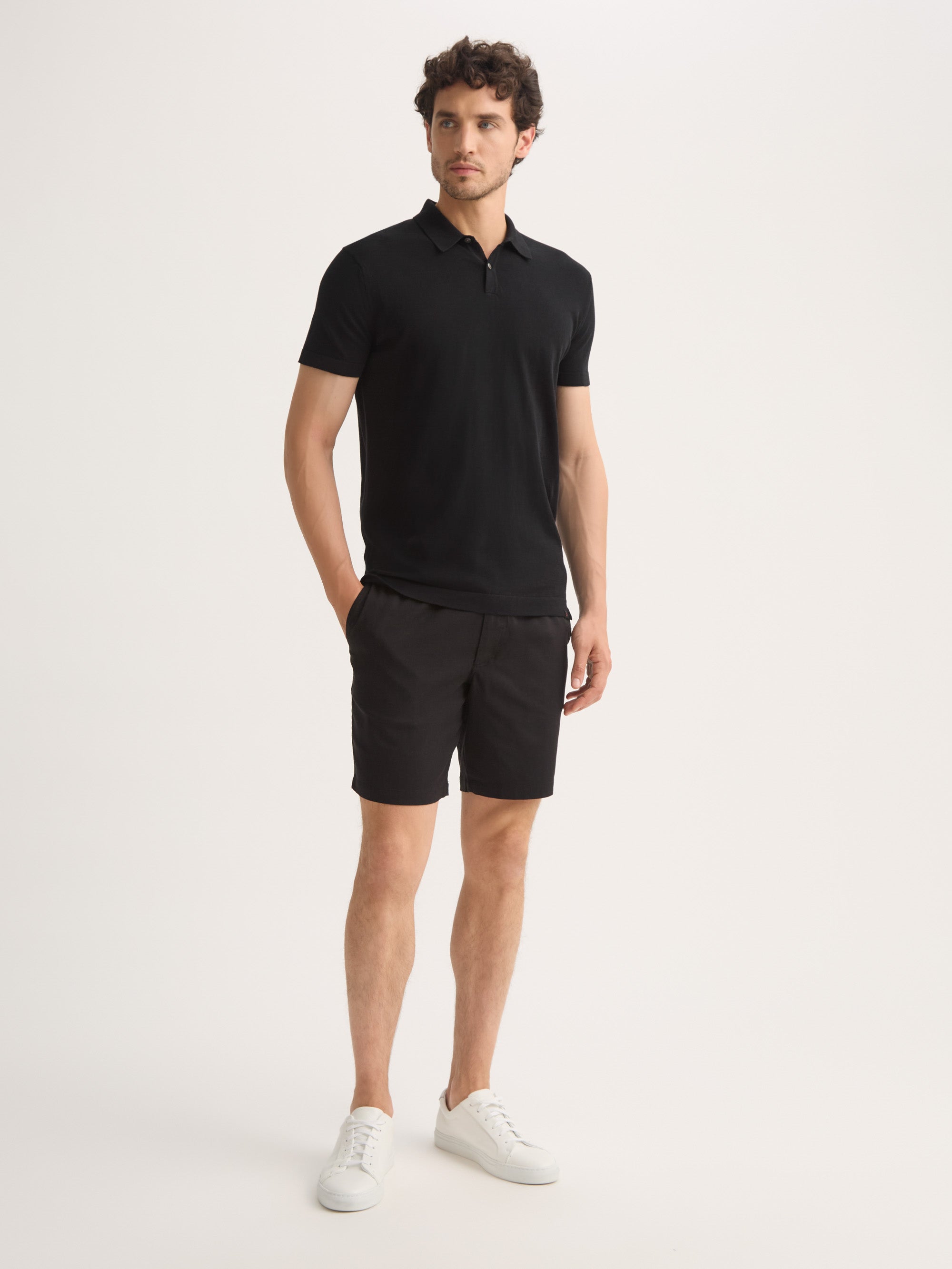 Men's Polo Shirt Jacob Sea Island Cotton Black