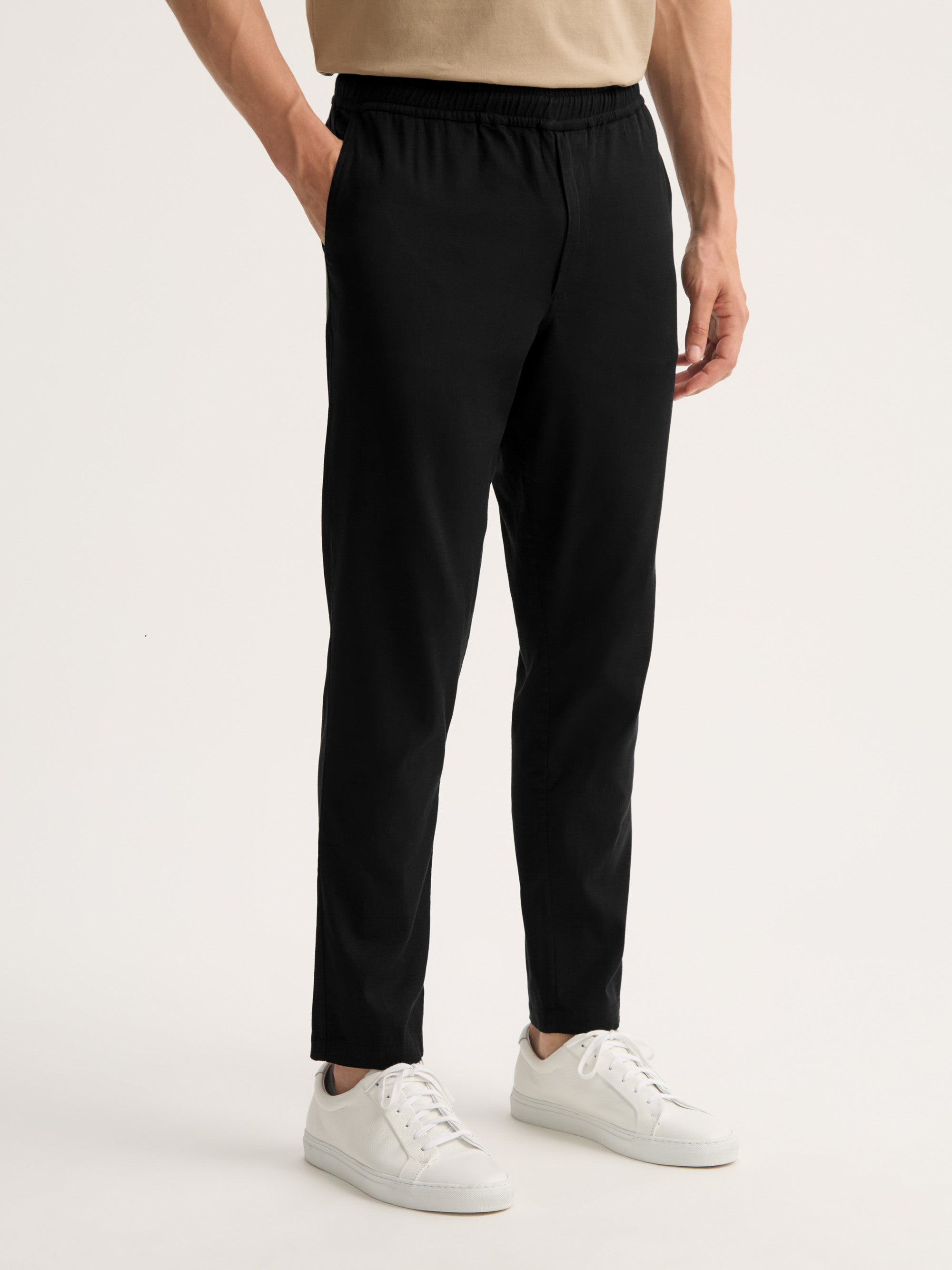 Men's Trousers Harris Lyocell Cotton Black