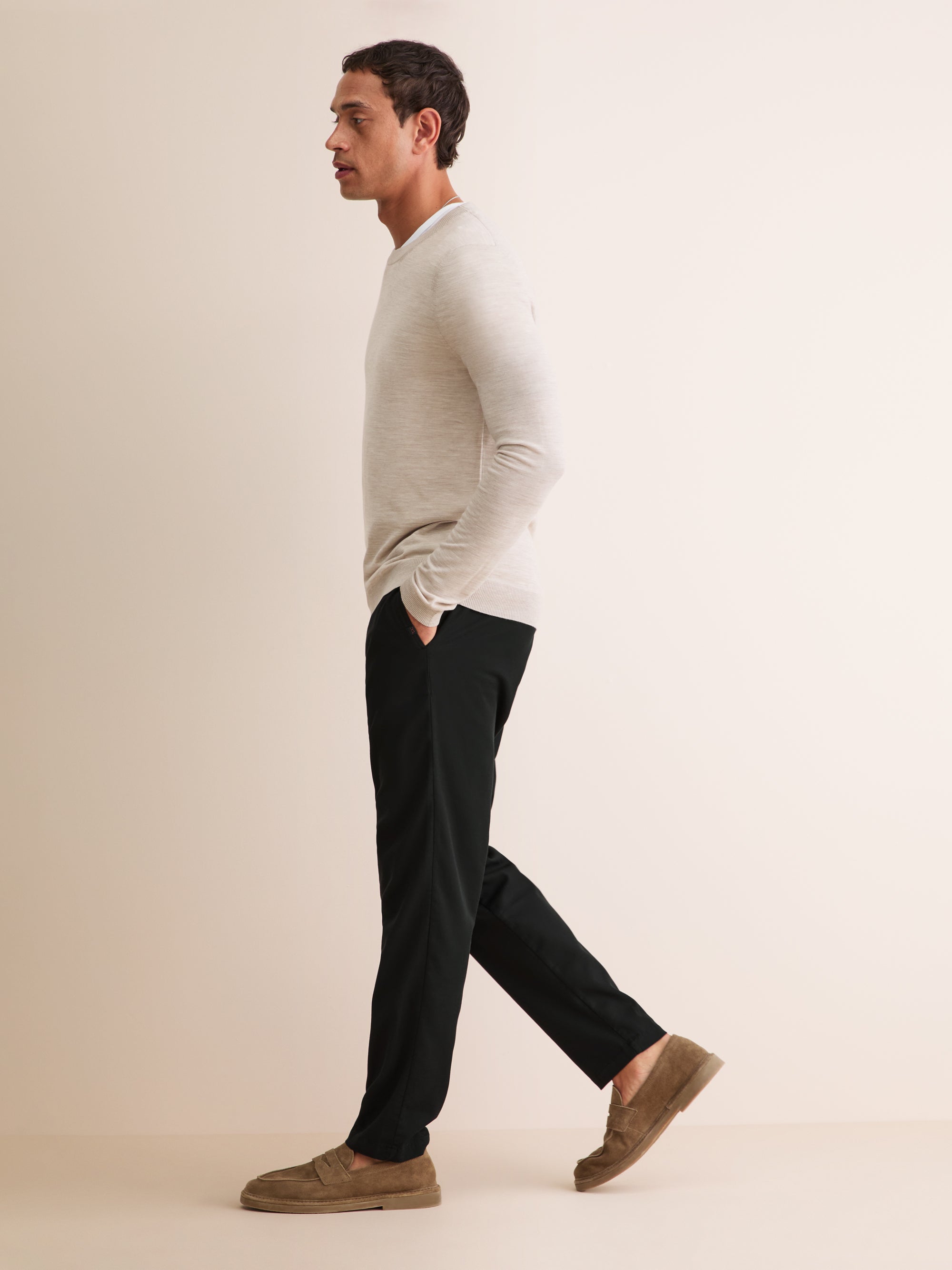 Men's Trousers Harris Lyocell Cotton Black