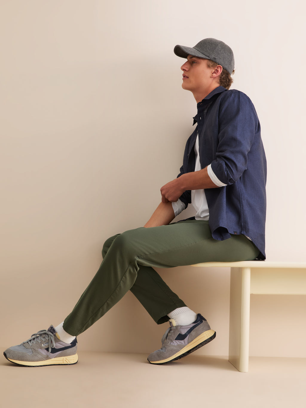 Harris Cotton Blend Trousers Khaki