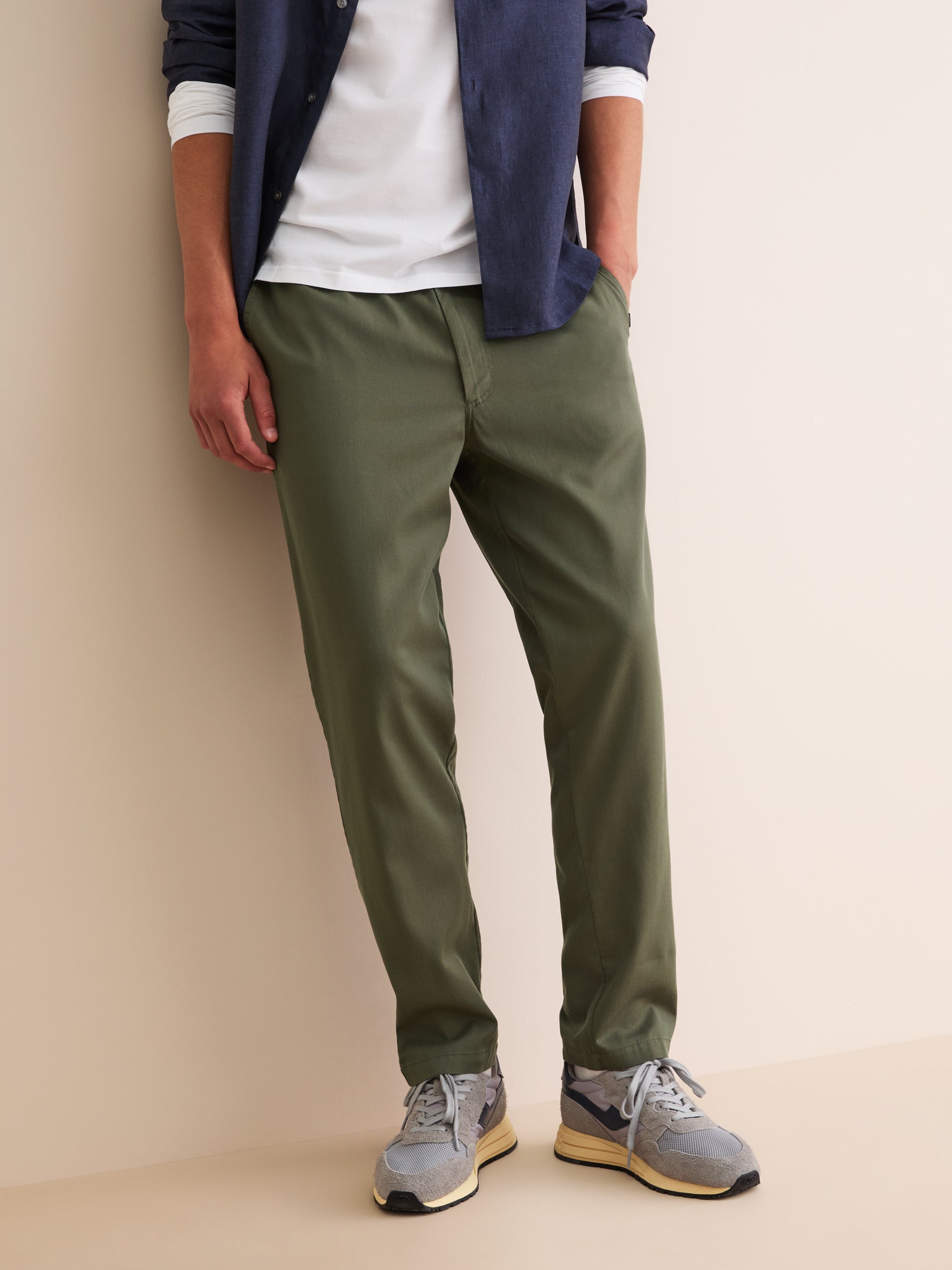 Men's Trousers Harris Lyocell Cotton Khaki