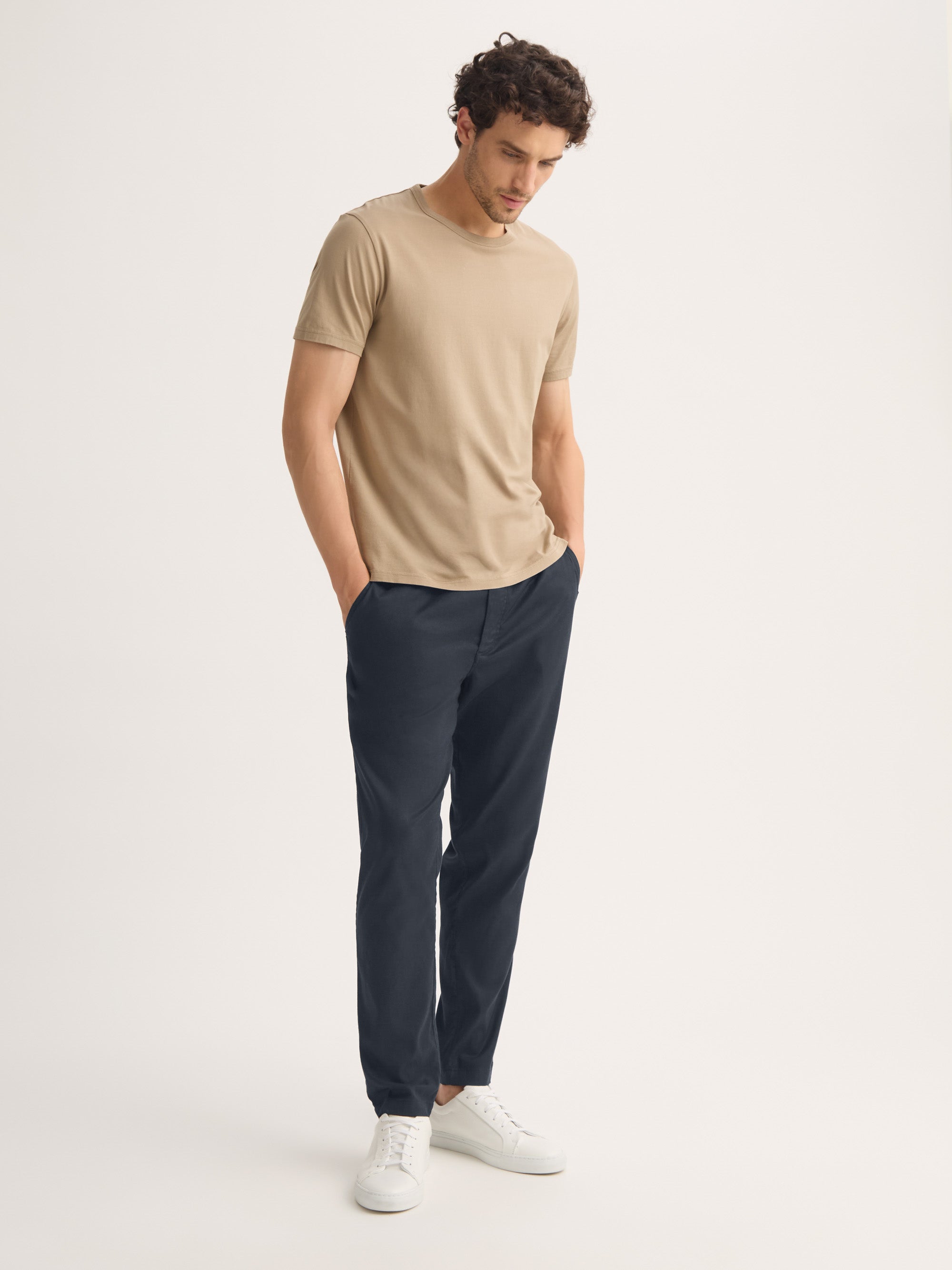 Men's Trousers Harris Lyocell Cotton Navy